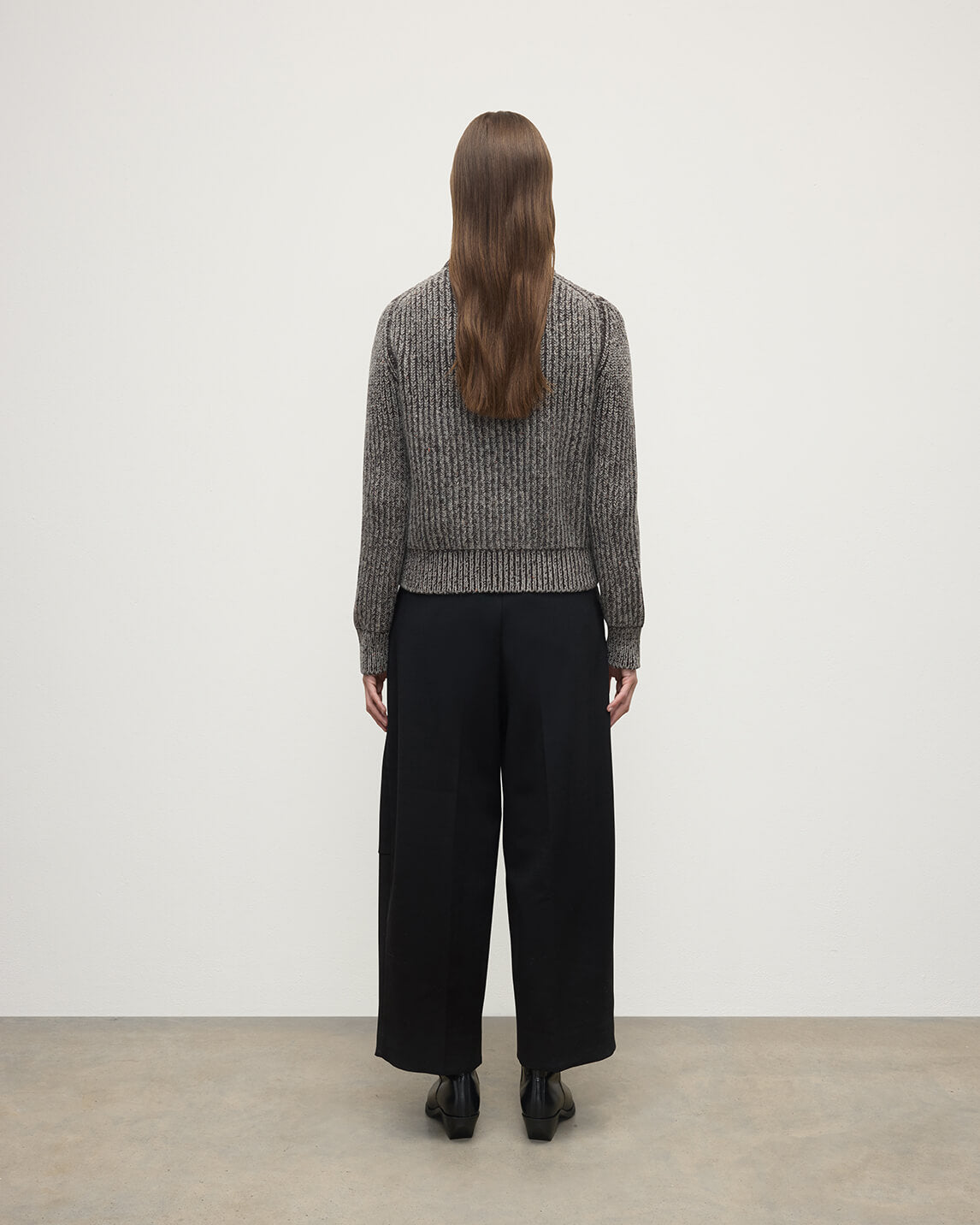 Johnstons of Elgin - High Neck Donegal Cashmere Brown Jumper