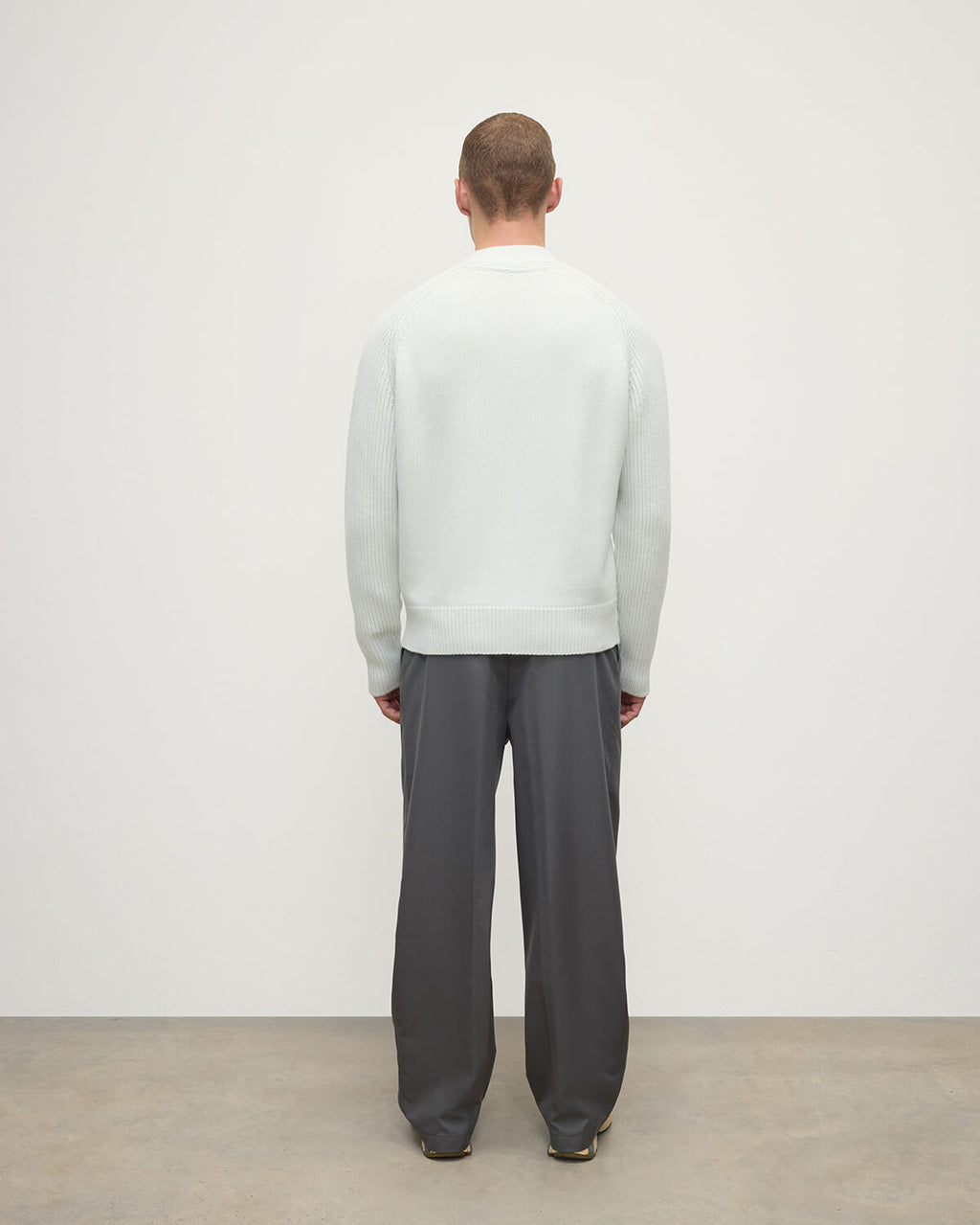 Johnstons of Elgin - Ribbed Cashmere White Cardigan