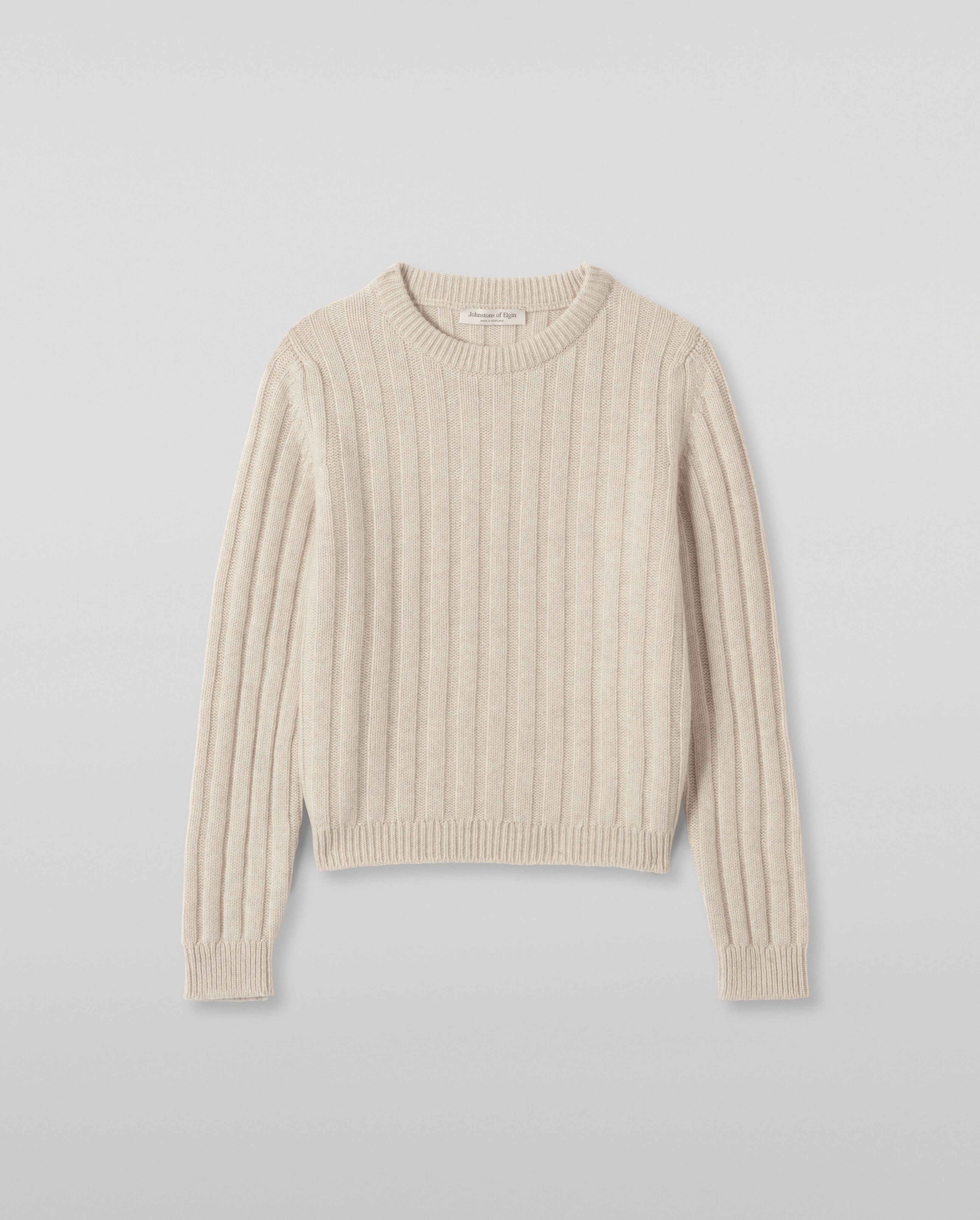 Johnstons of Elgin - Lecht Natural Cashmere Crew Jumper