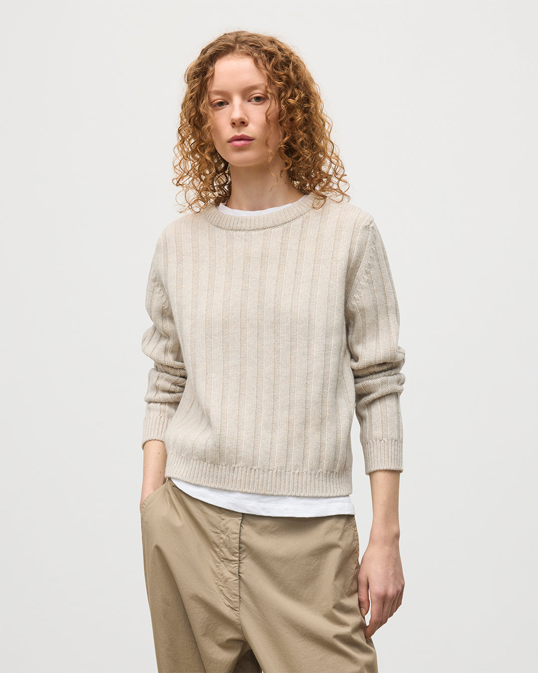 Johnstons of Elgin - Lecht Natural Cashmere Crew Jumper