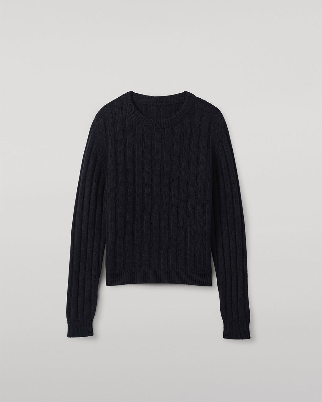 Johnstons of Elgin - Lecht Dark Navy Cashmere Crew Jumper
