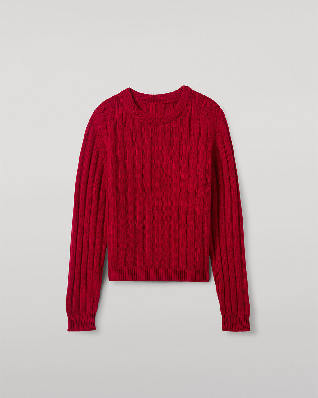 Johnstons of Elgin - Lecht Red Cashmere Crew Jumper