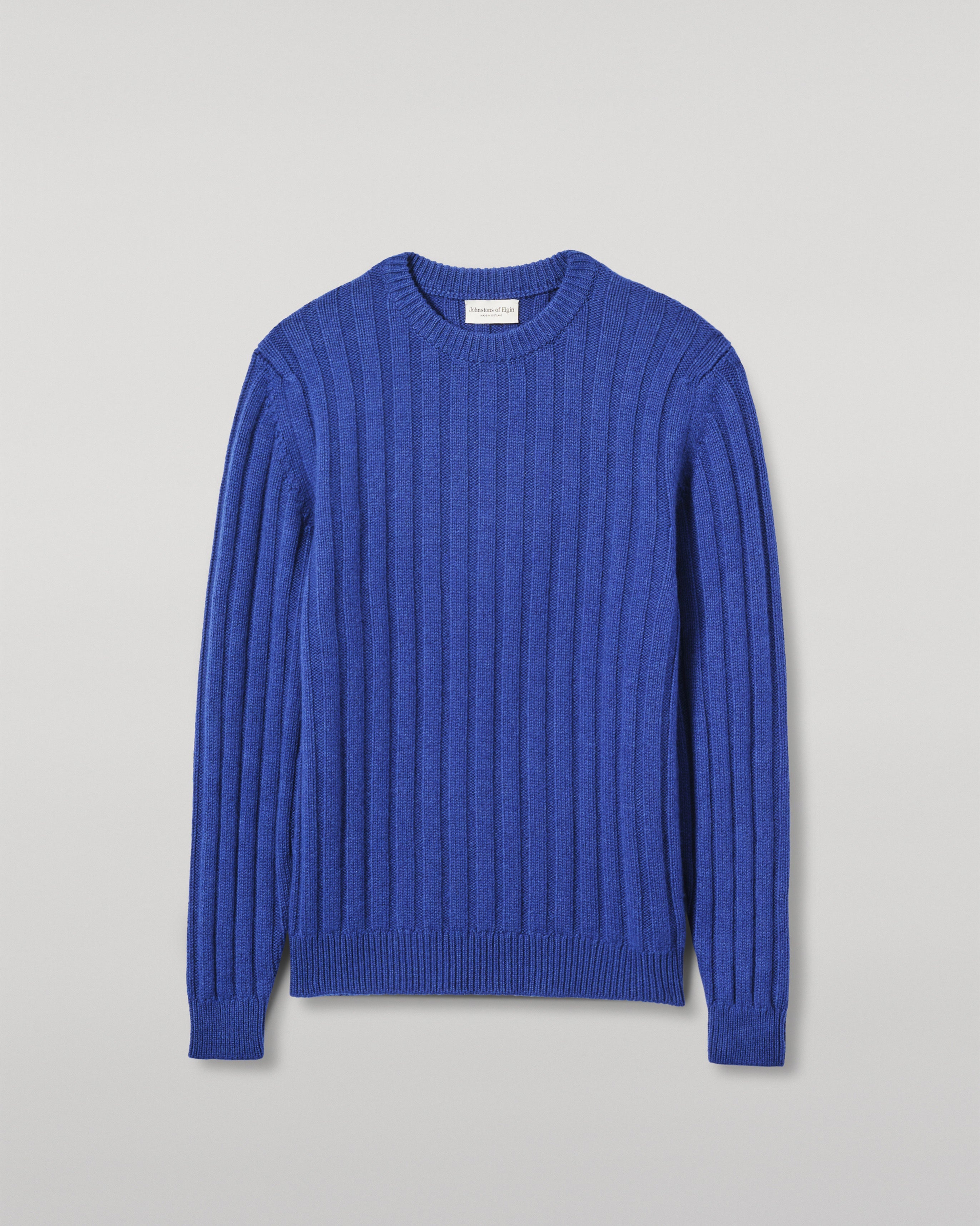 Johnstons of Elgin - Peel Blue Cashmere Jumper