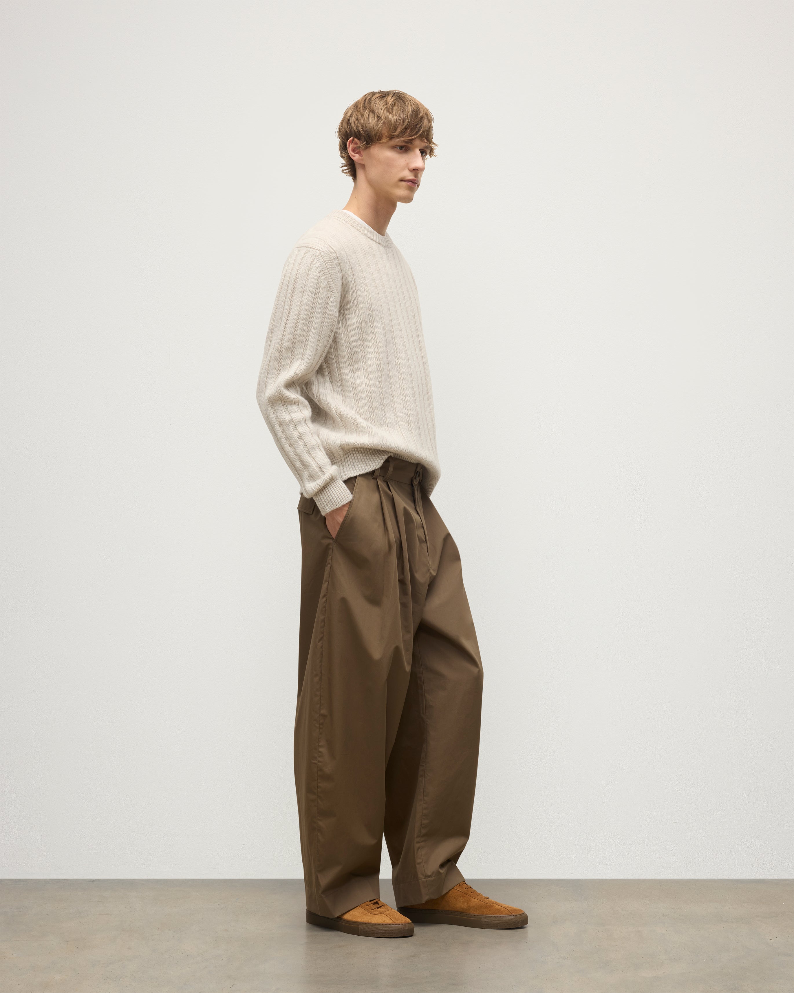 Johnstons of Elgin - Calder Natural Cable Cashmere Jumper
