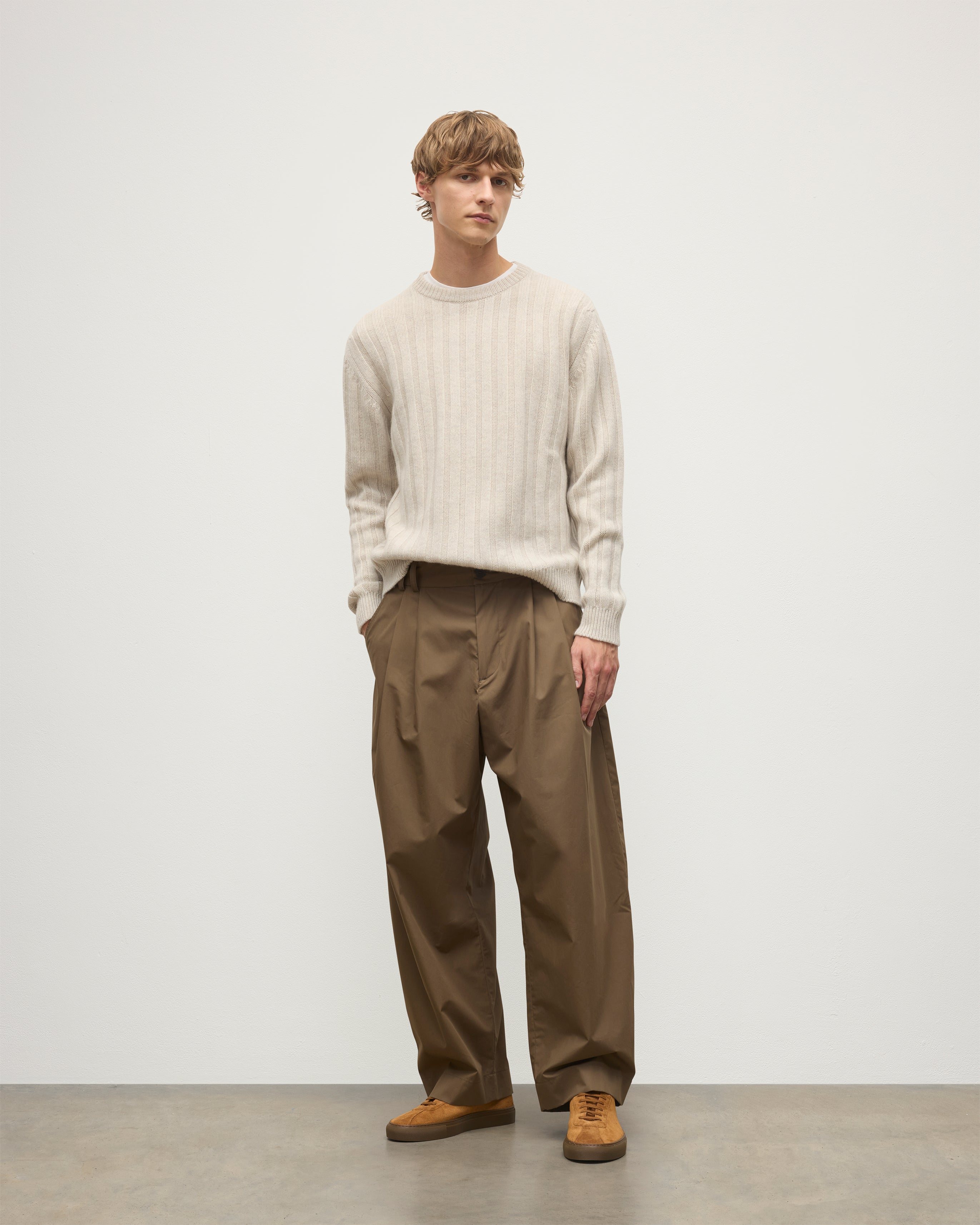 Johnstons of Elgin - Calder Natural Cable Cashmere Jumper