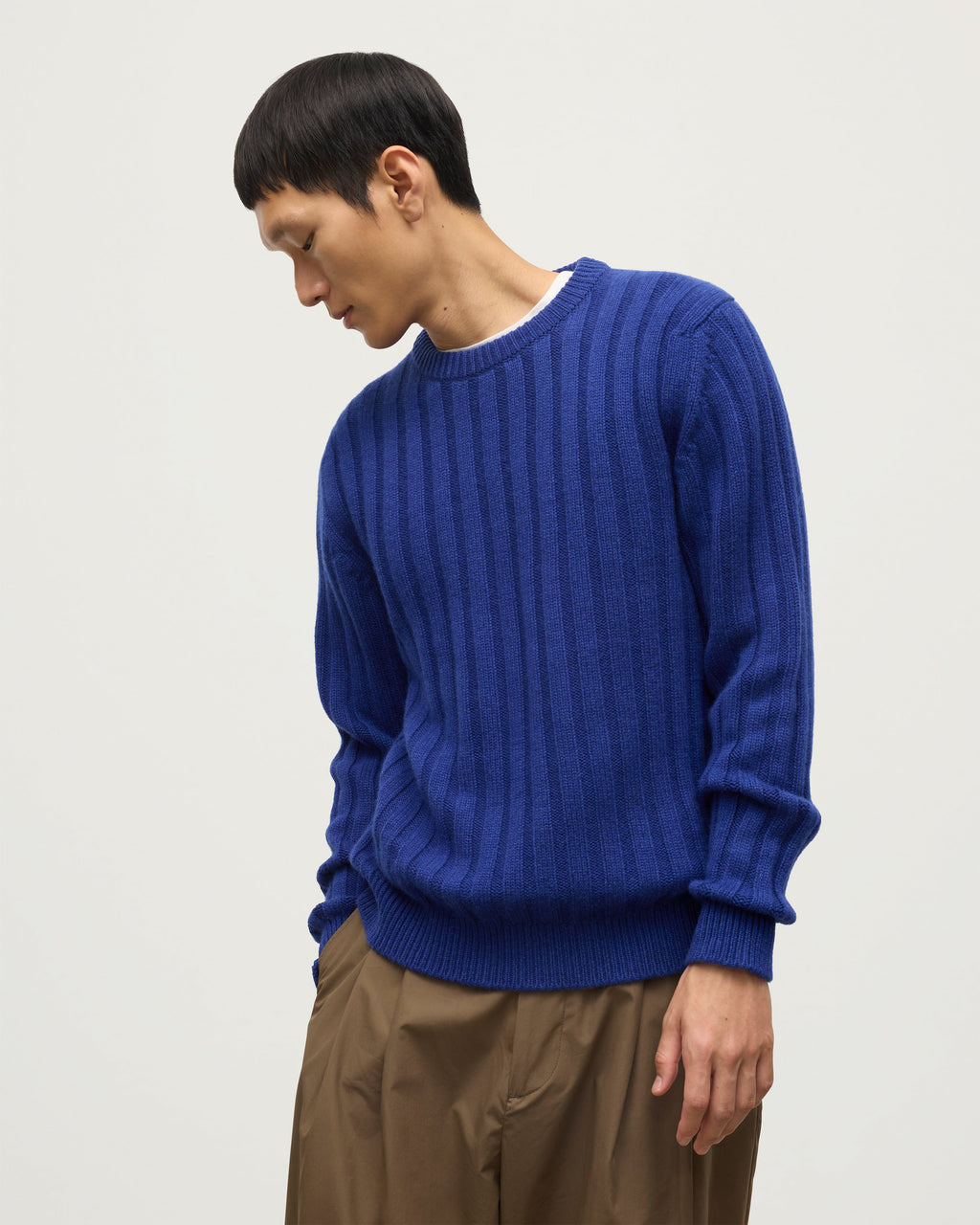Johnstons of Elgin - Calder Blue Cable Cashmere Jumper