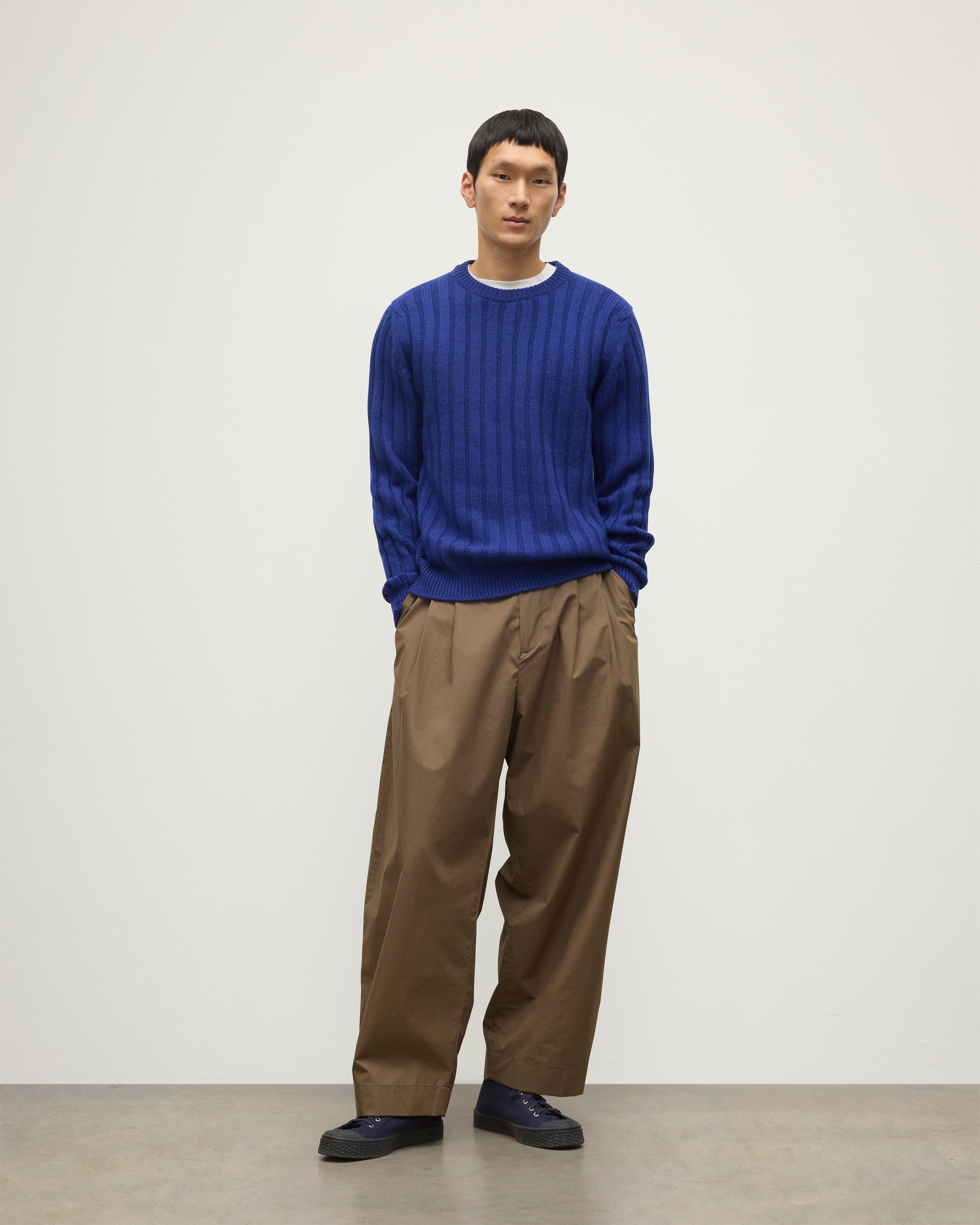 Johnstons of Elgin - Calder Blue Cable Cashmere Jumper