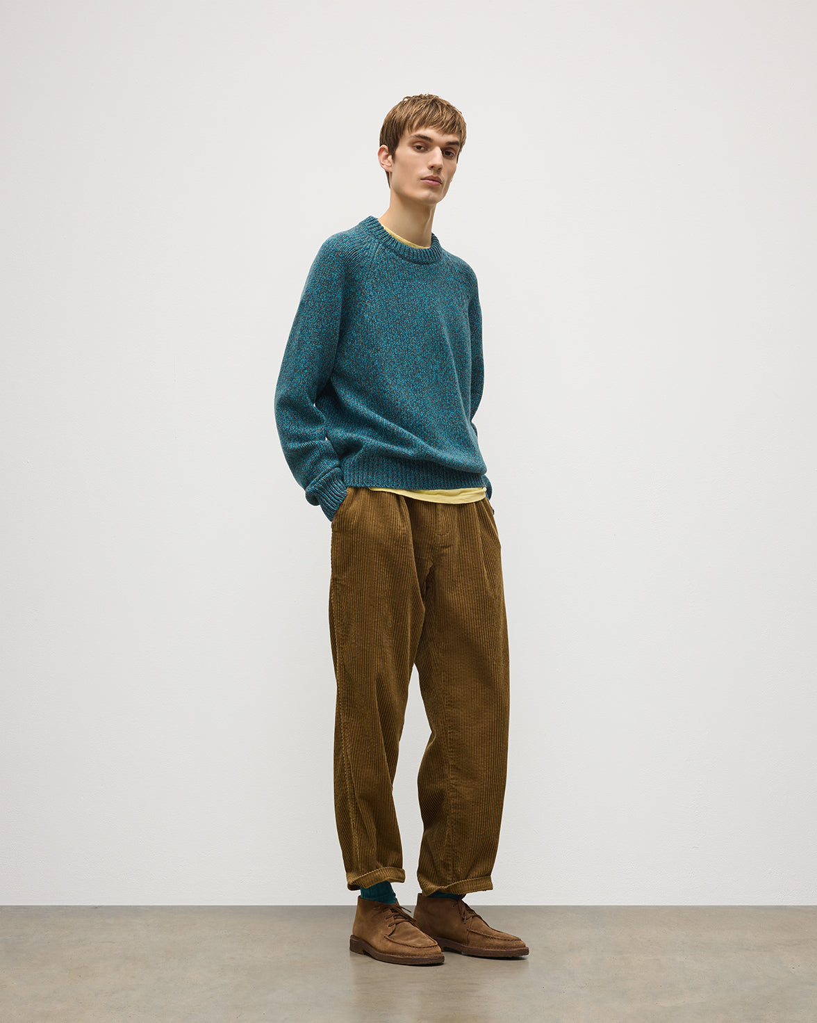 Johnstons of Elgin - Fyfe Blue Cashmere Jumper