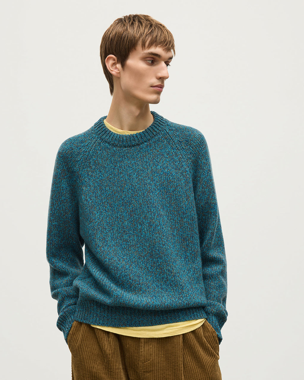 Johnstons of Elgin - Fyfe Blue Cashmere Jumper
