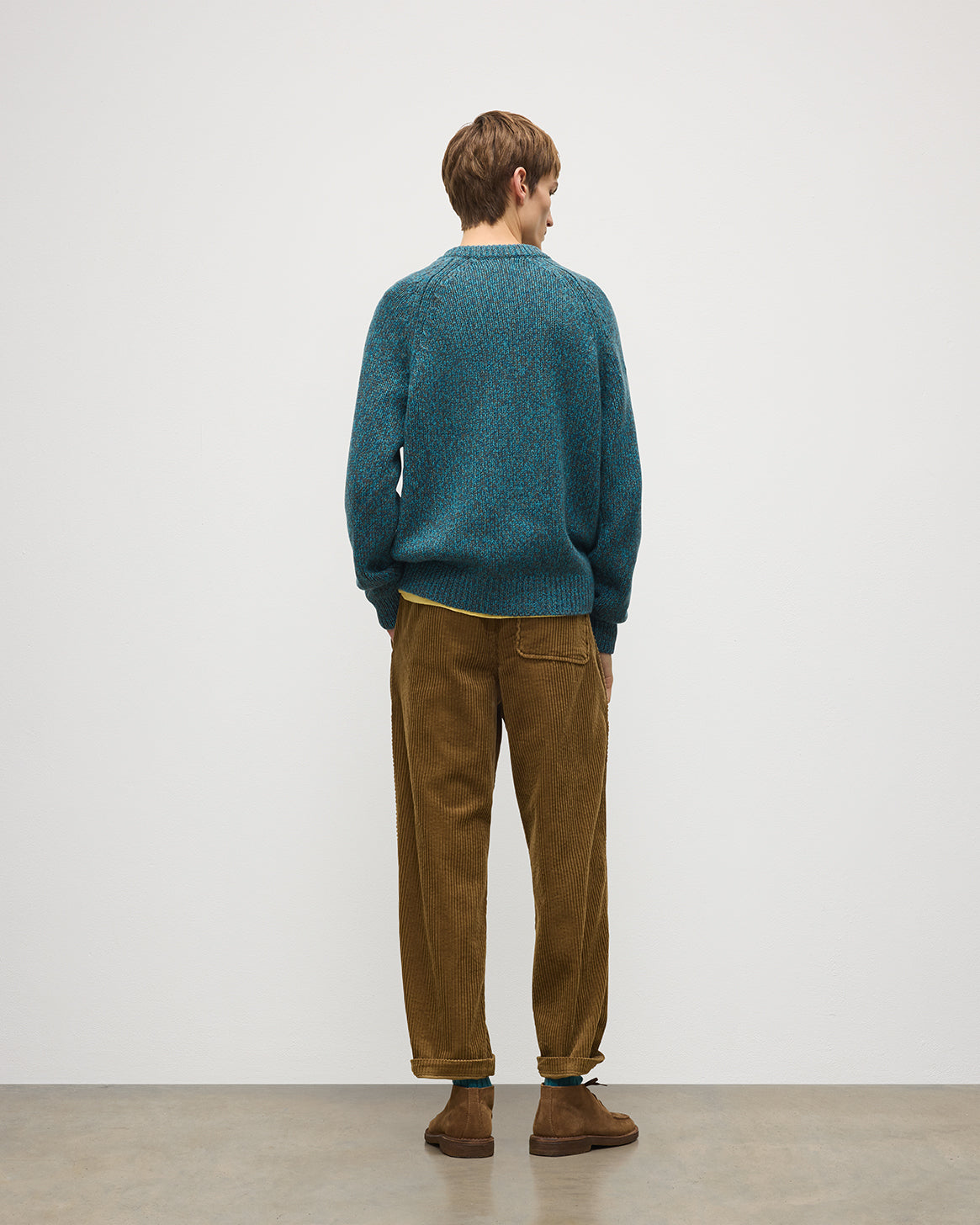 Johnstons of Elgin - Fyfe Blue Cashmere Jumper