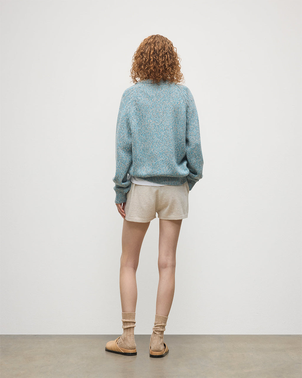 Johnstons of Elgin - Fyfe Bright Blue Cashmere Jumper