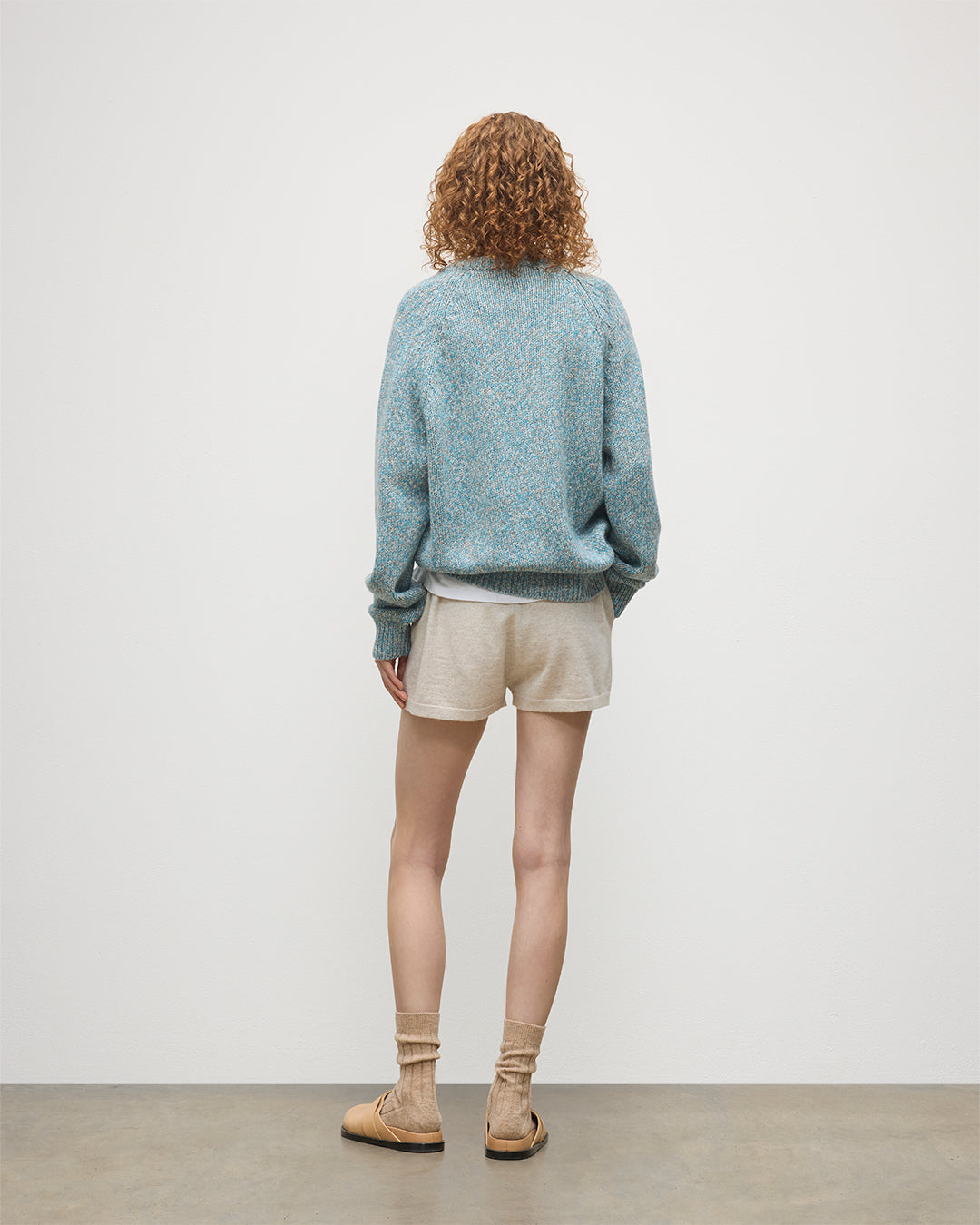 Johnstons of Elgin - Fyfe Bright Blue Cashmere Jumper