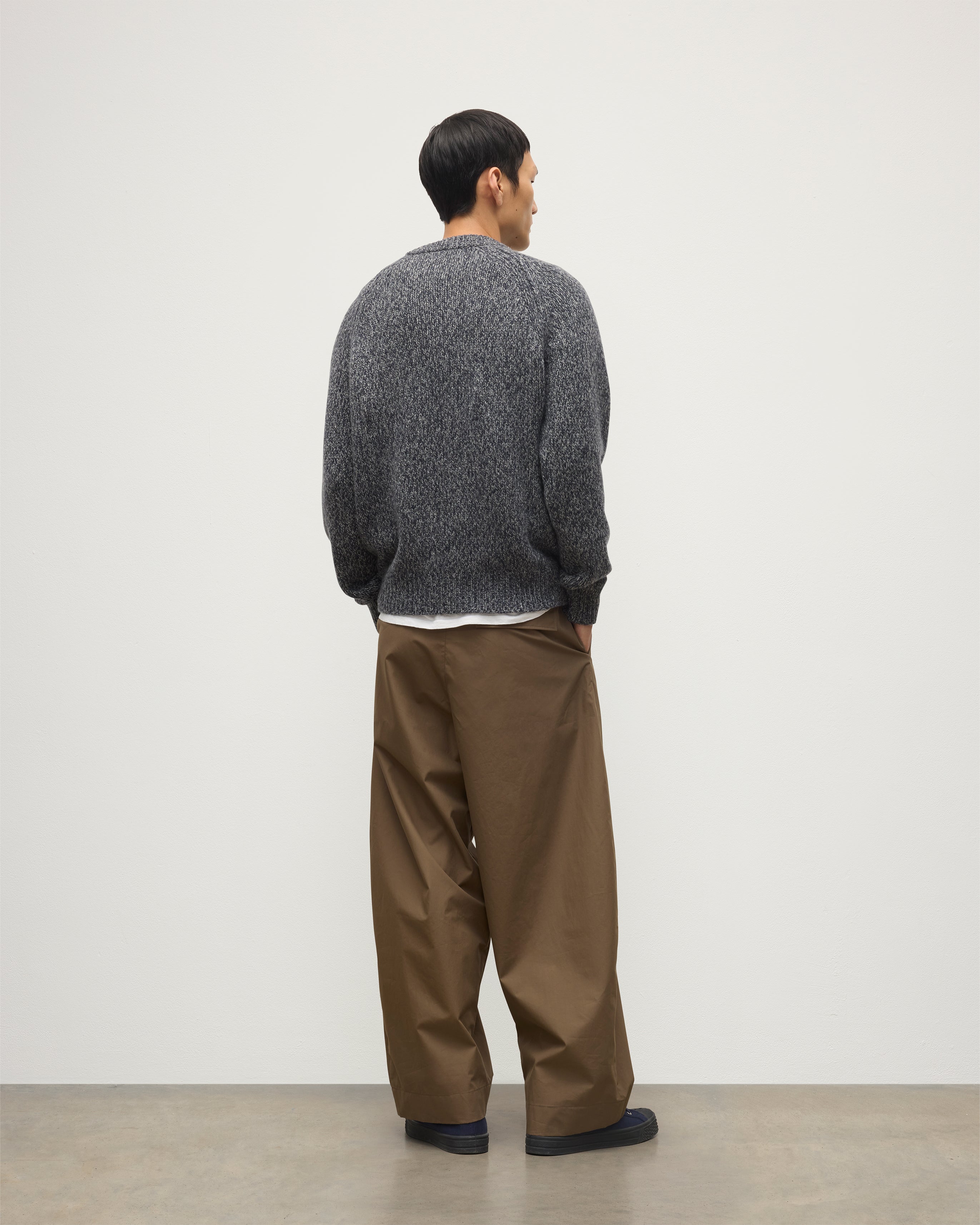 Johnstons of Elgin - Fyfe Dark Navy Marl Cashmere Jumper