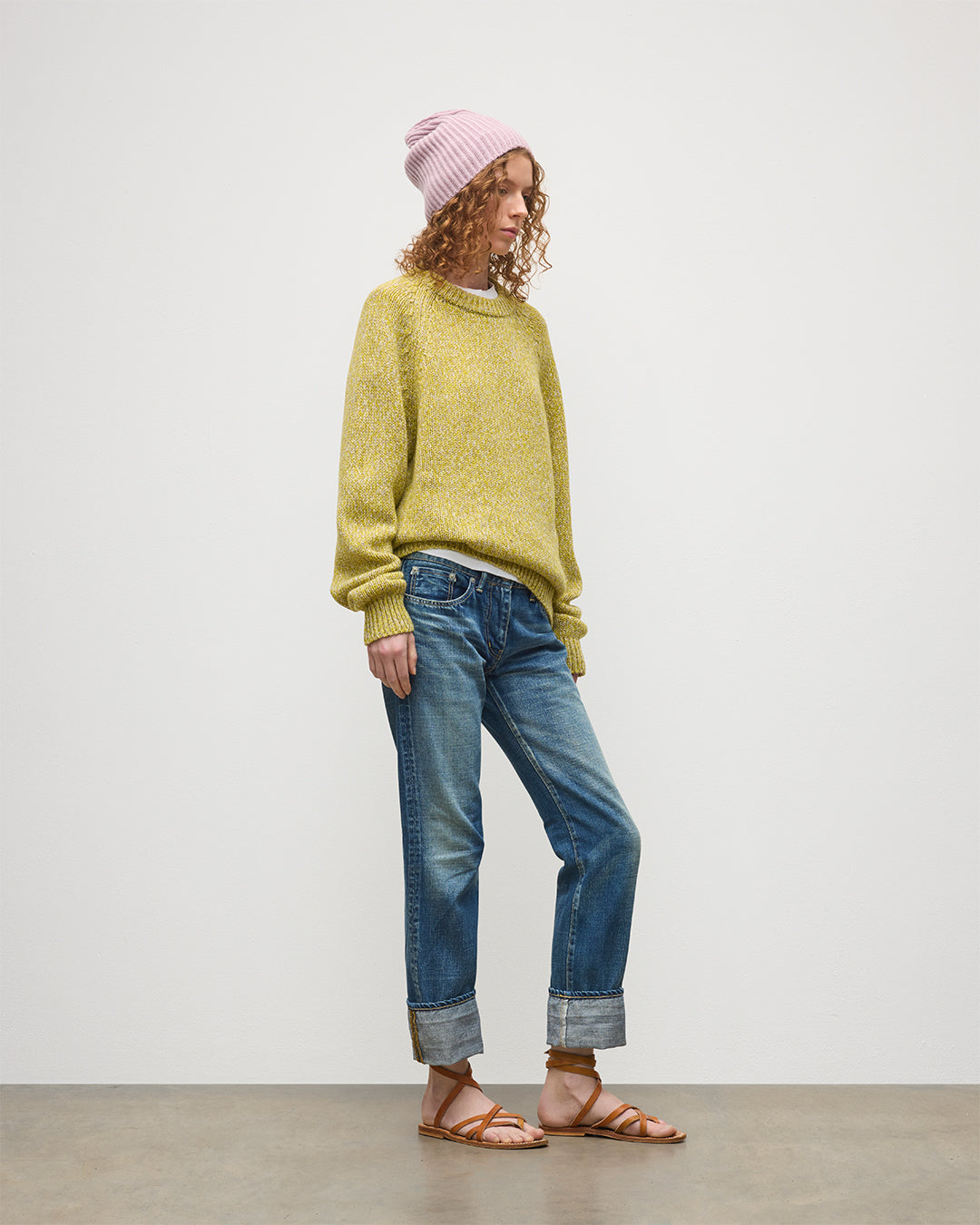 Johnstons of Elgin - Fyfe Yellow Cashmere Jumper