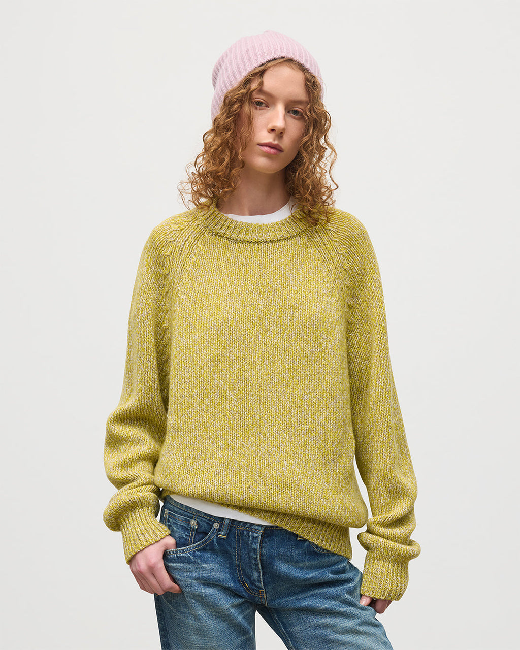 Johnstons of Elgin - Fyfe Yellow Cashmere Jumper