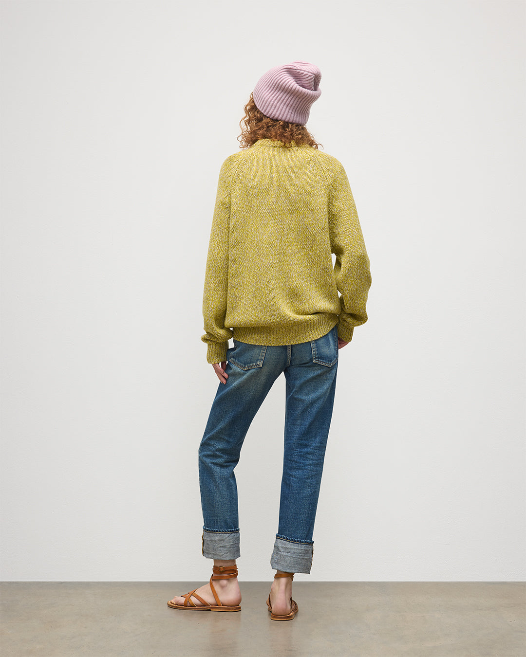 Johnstons of Elgin - Fyfe Yellow Cashmere Jumper