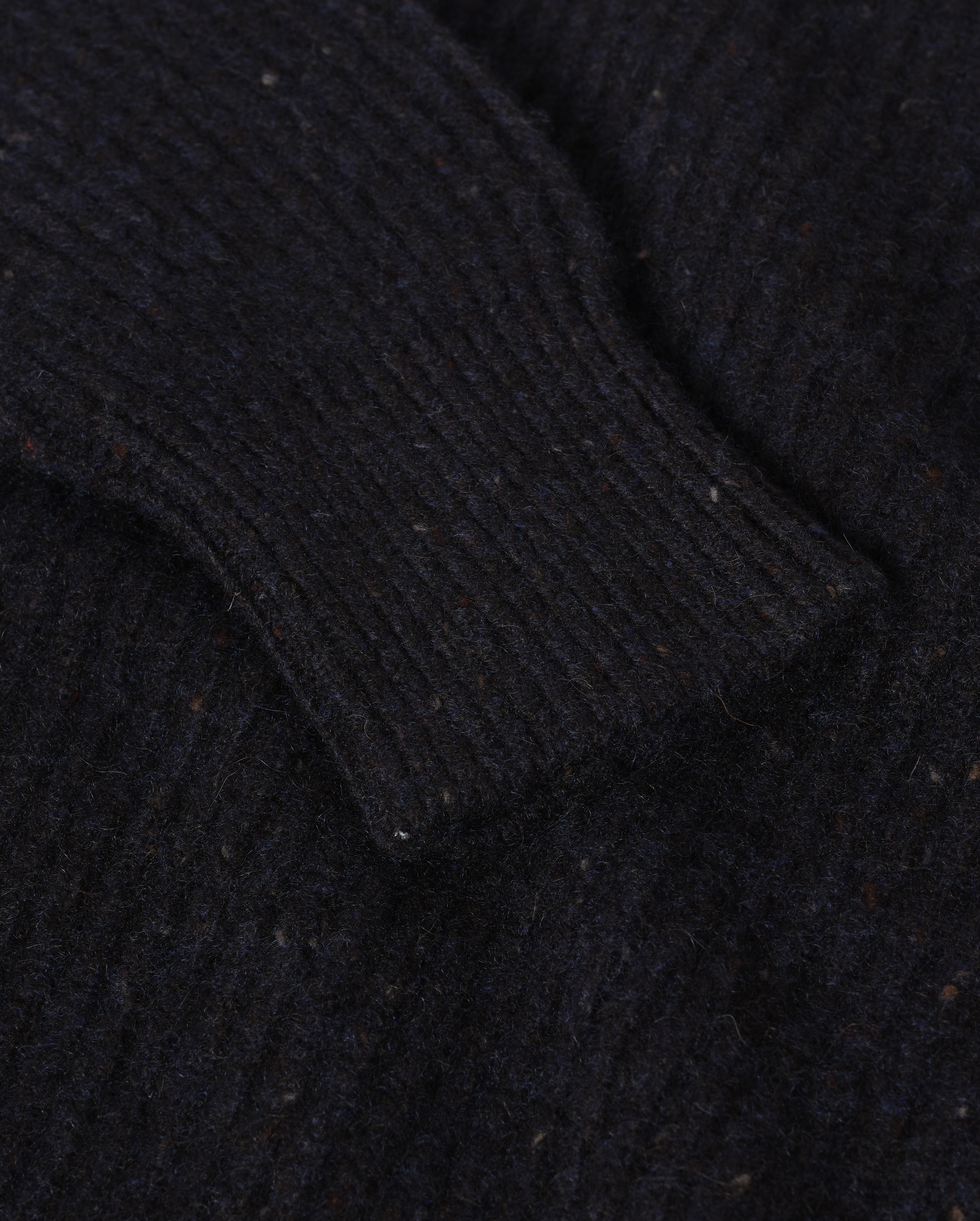 Johnstons of Elgin - Norah Ribbed Blue Donegal Cashmere Jumper