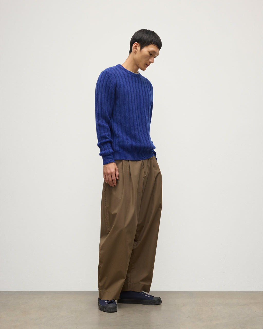Johnstons of Elgin - Peel Blue Cashmere Jumper