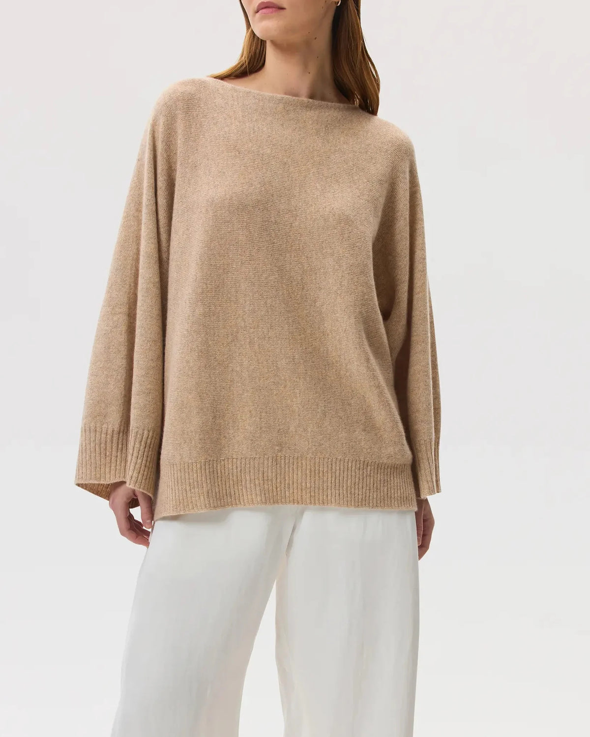 Johnstons of Elgin - Cashmere Cape Natural Jumper