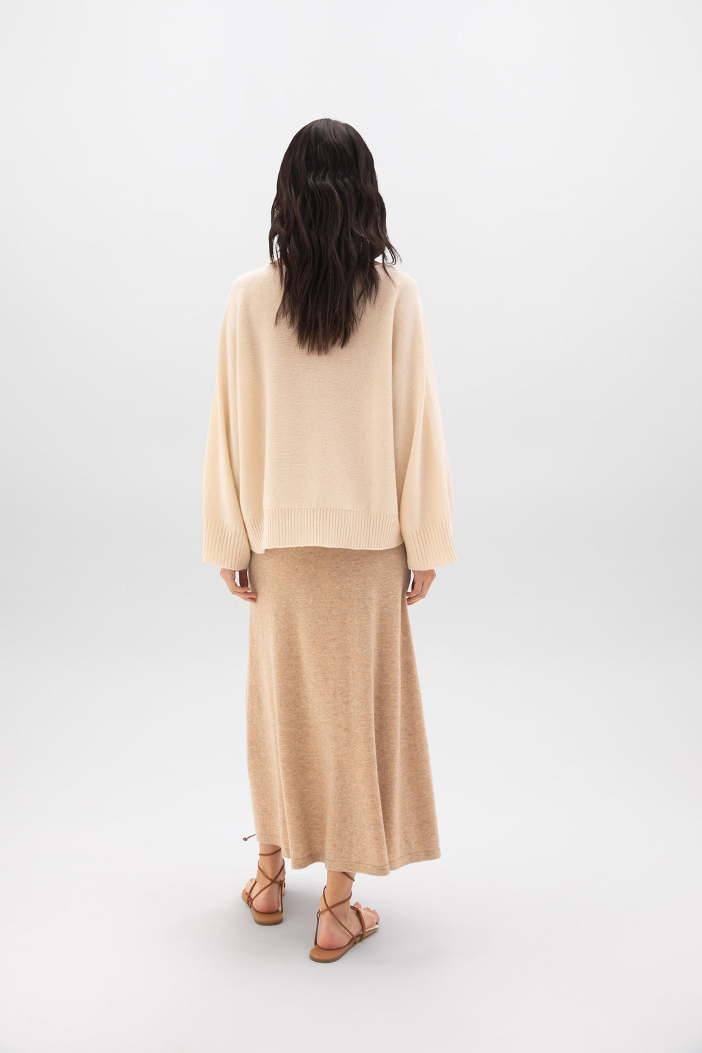 Johnstons of Elgin - Cashmere Natural A - Line Skirt