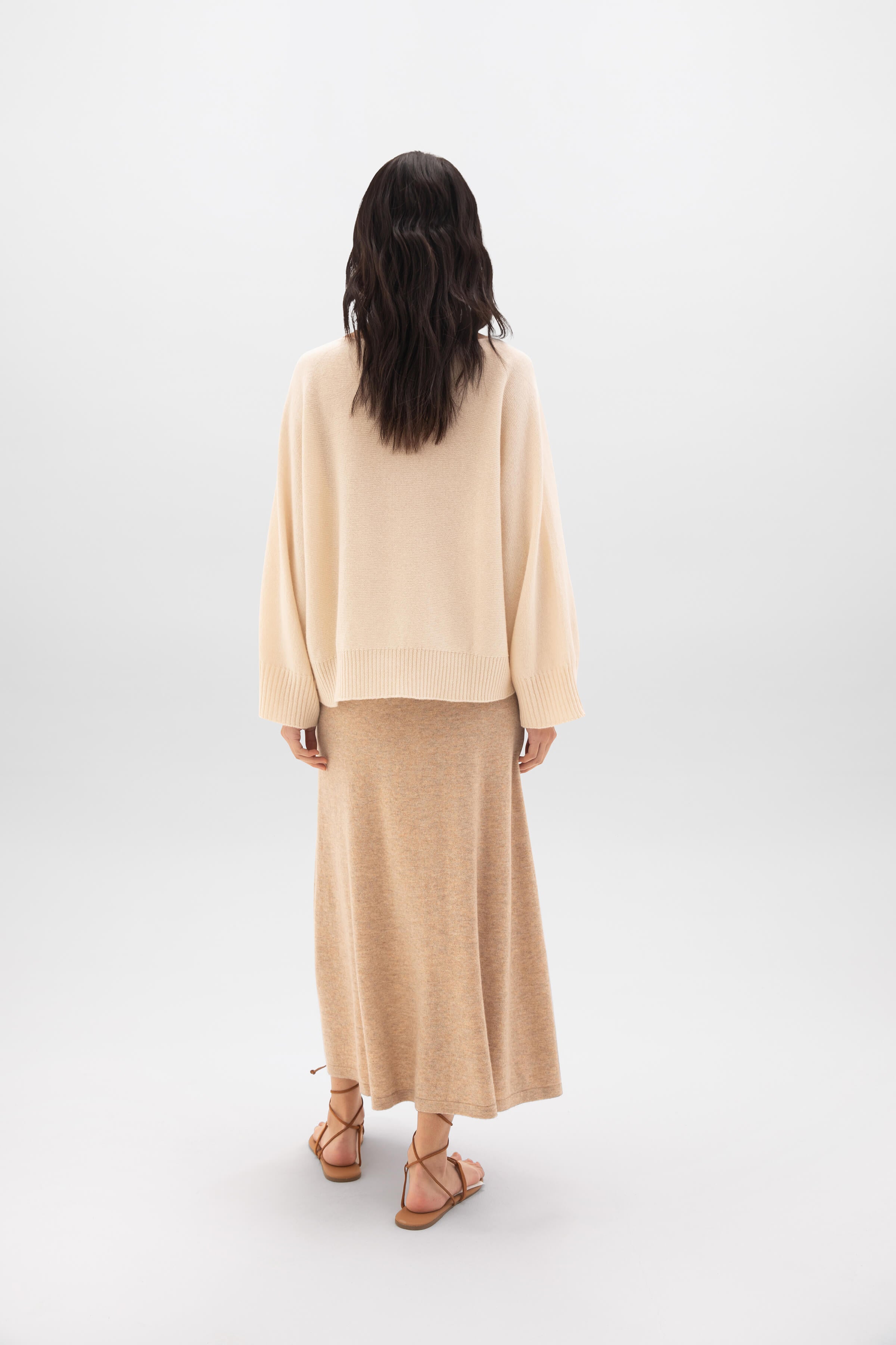 Johnstons of Elgin - Cashmere Natural A - Line Skirt