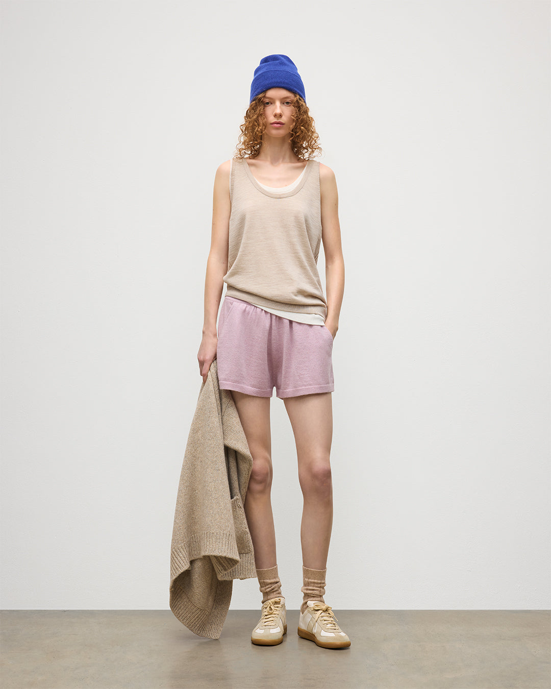 Johnstons of Elgin - Cove Light Pink Cashmere Shorts