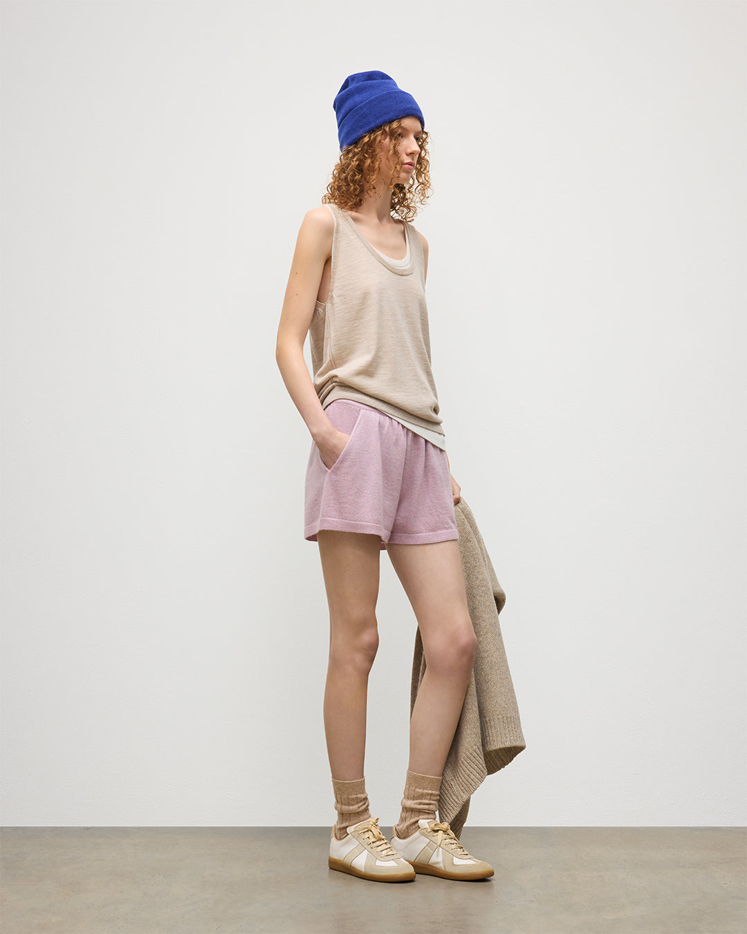Johnstons of Elgin - Cove Light Pink Cashmere Shorts
