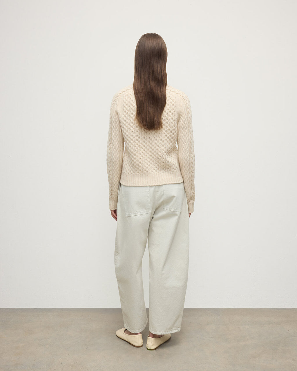 Johnstons of Elgin - Aran Cable Cream Cashmere Jumper