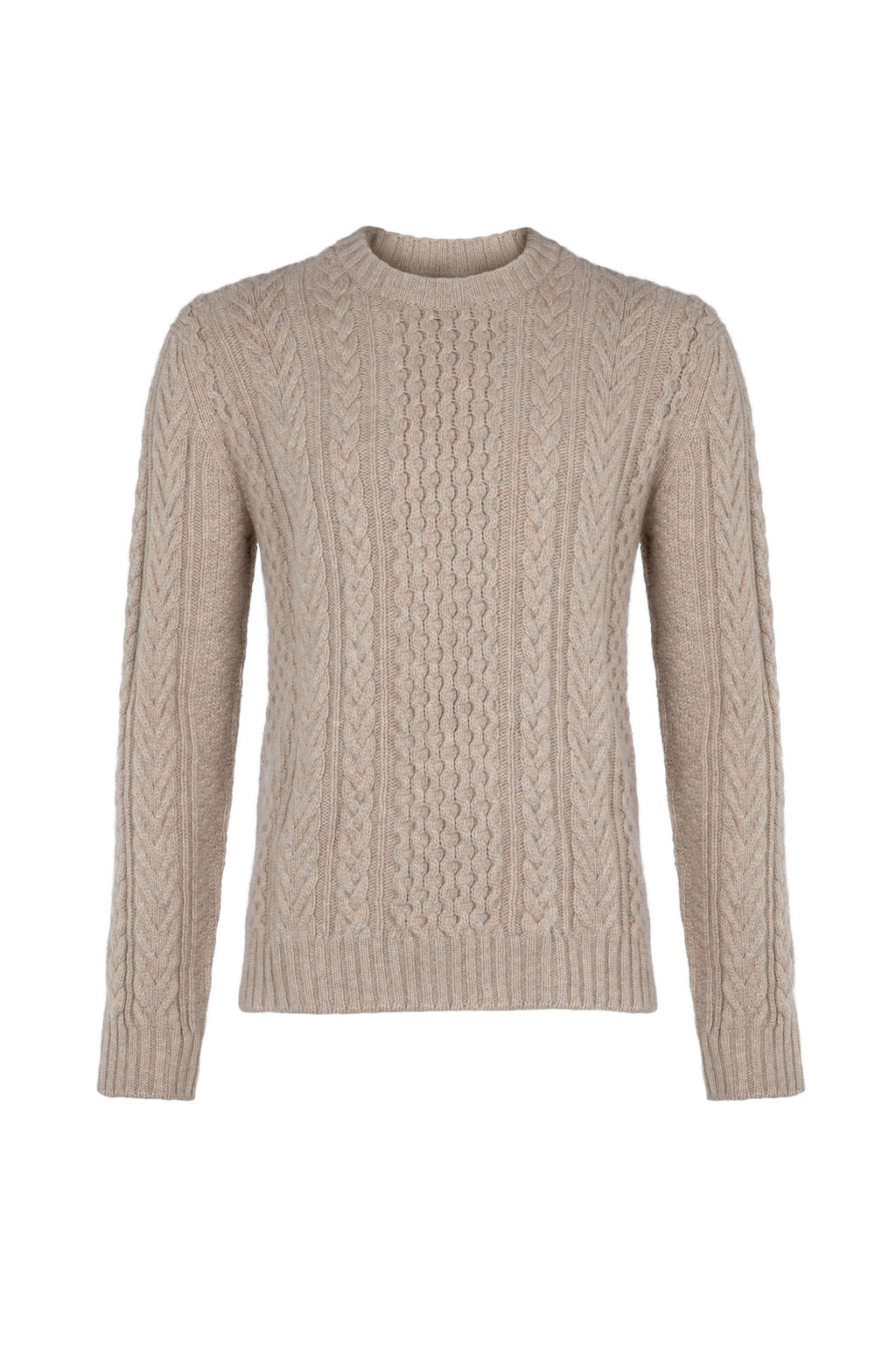 Johnstons of Elgin - Aran Cable Cashmere Natural Jumper