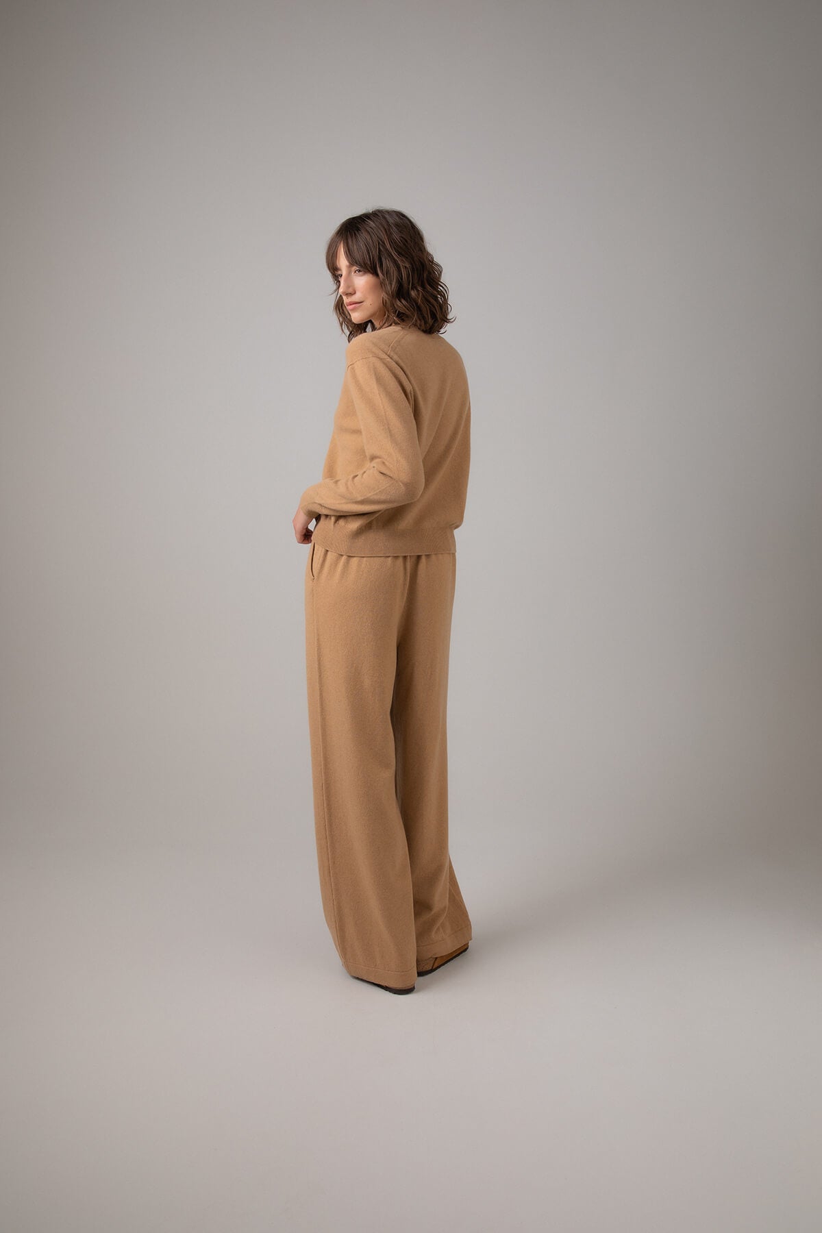 Johnstons of Elgin - Wide Leg Camel Cashmere Culottes