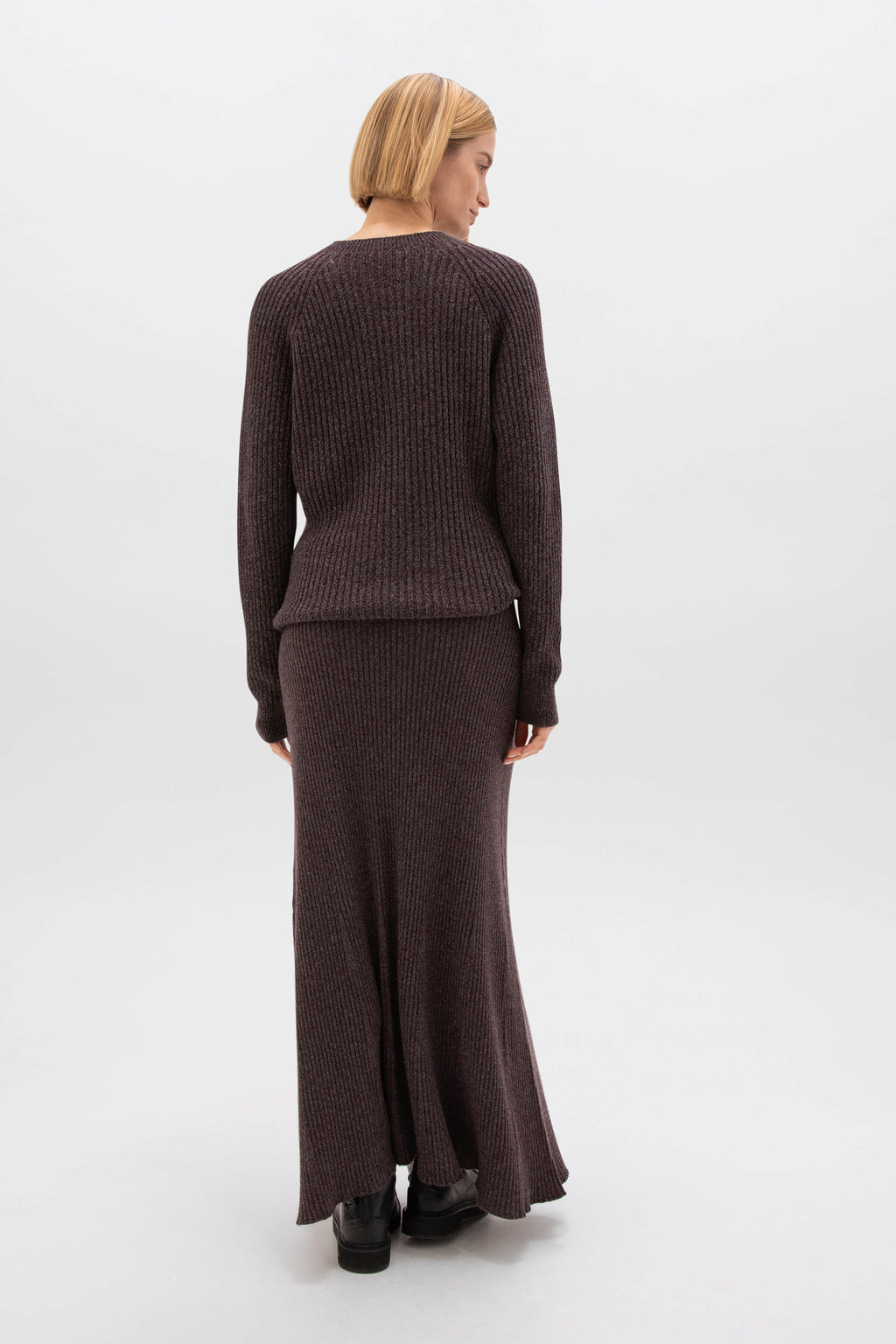 Johnstons of Elgin - Cashmere Dark Red Marl Jumper