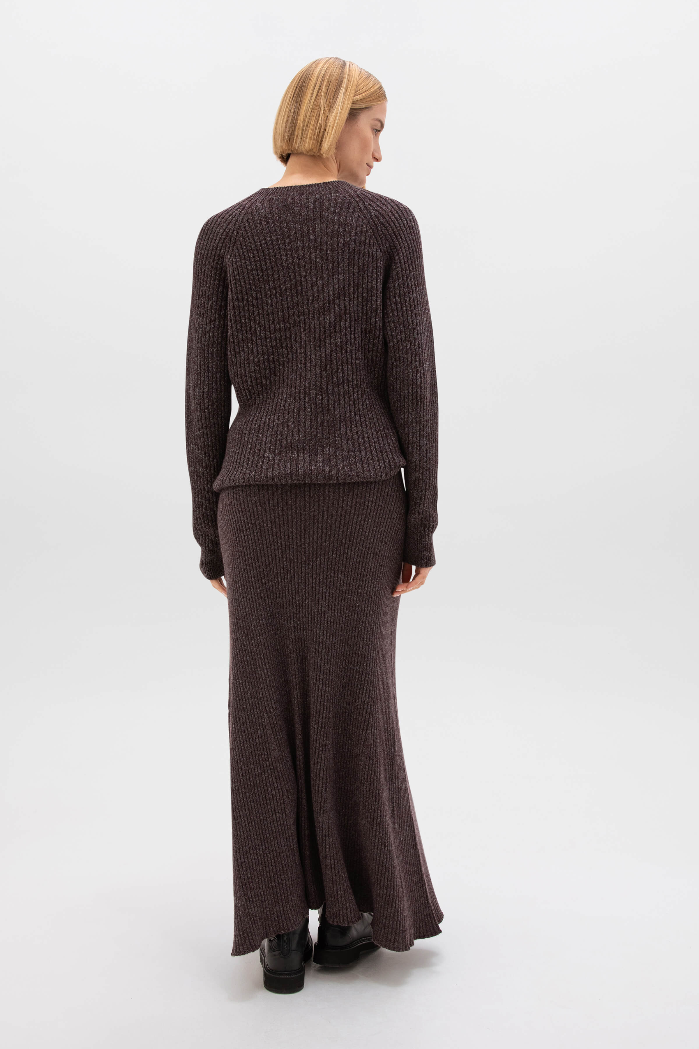 Johnstons of Elgin - Cashmere Dark Red Marl Jumper
