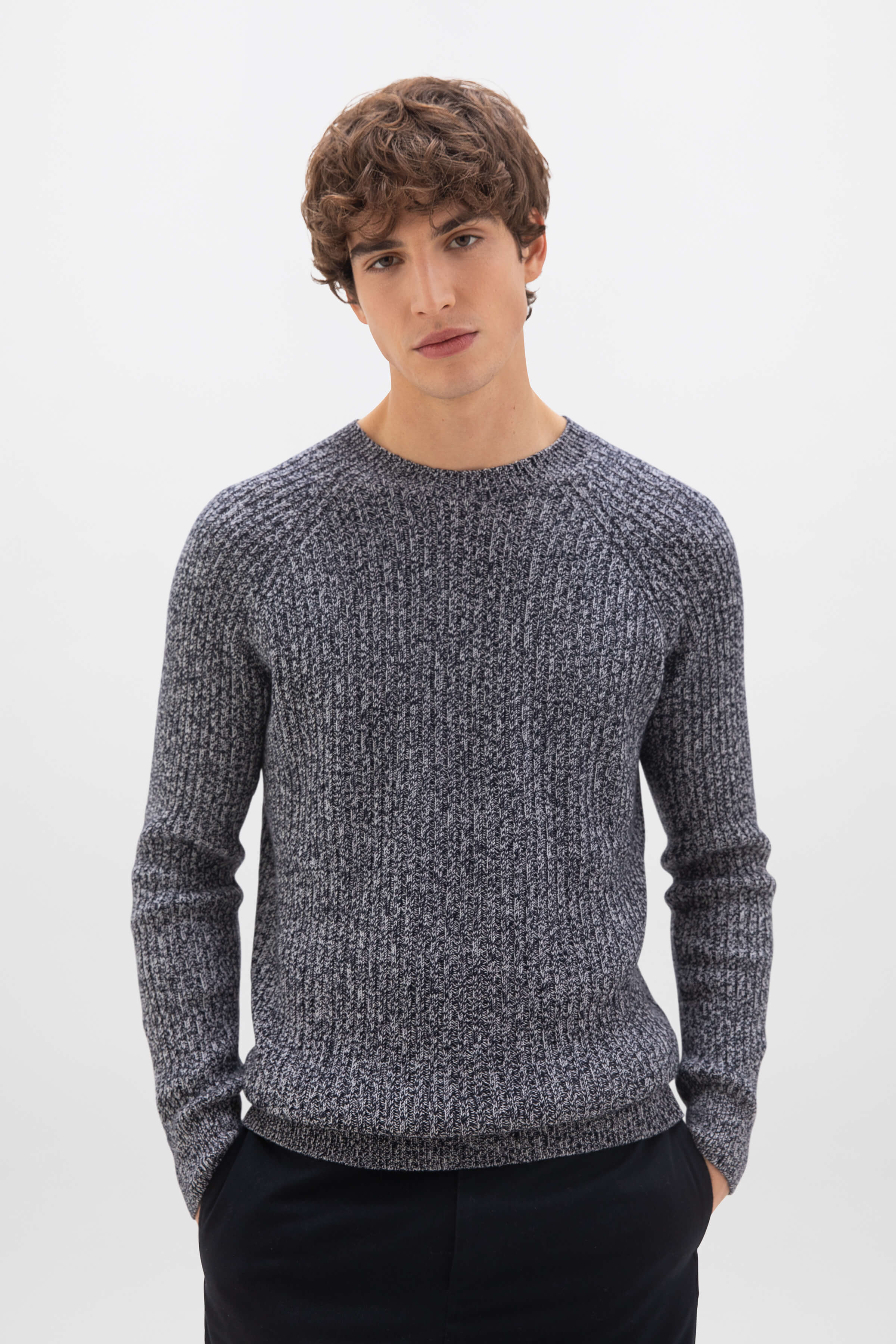 Johnstons of Elgin - Cashmere Dark Navy Marl Jumper