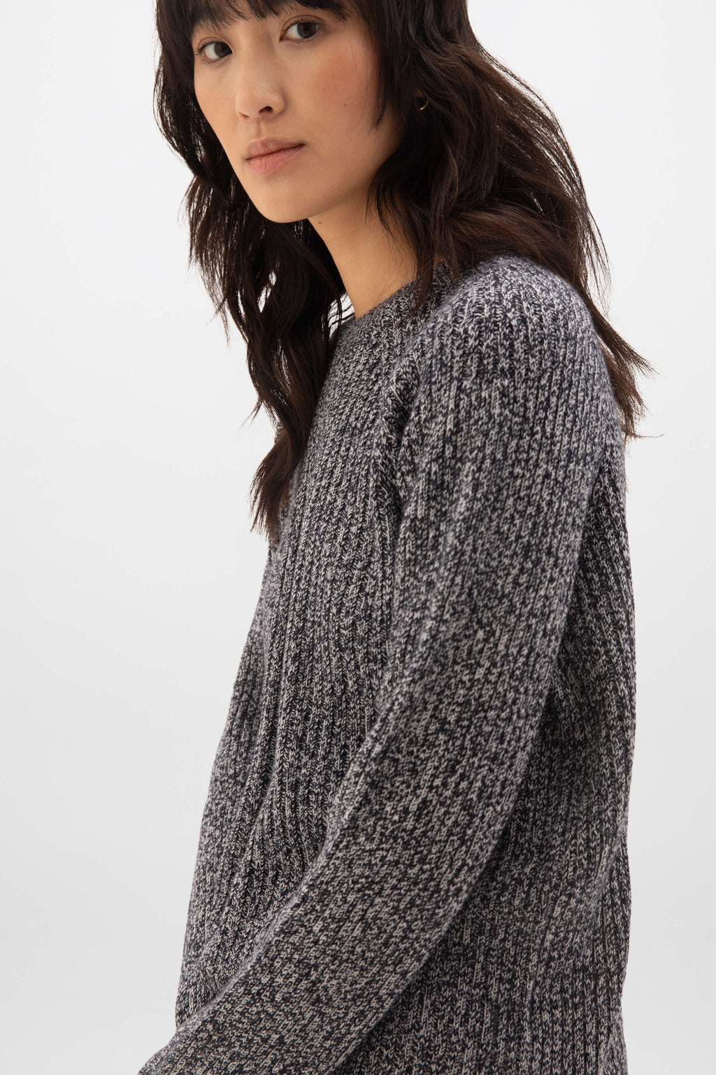 Johnstons of Elgin - Cashmere Dark Navy Marl Jumper