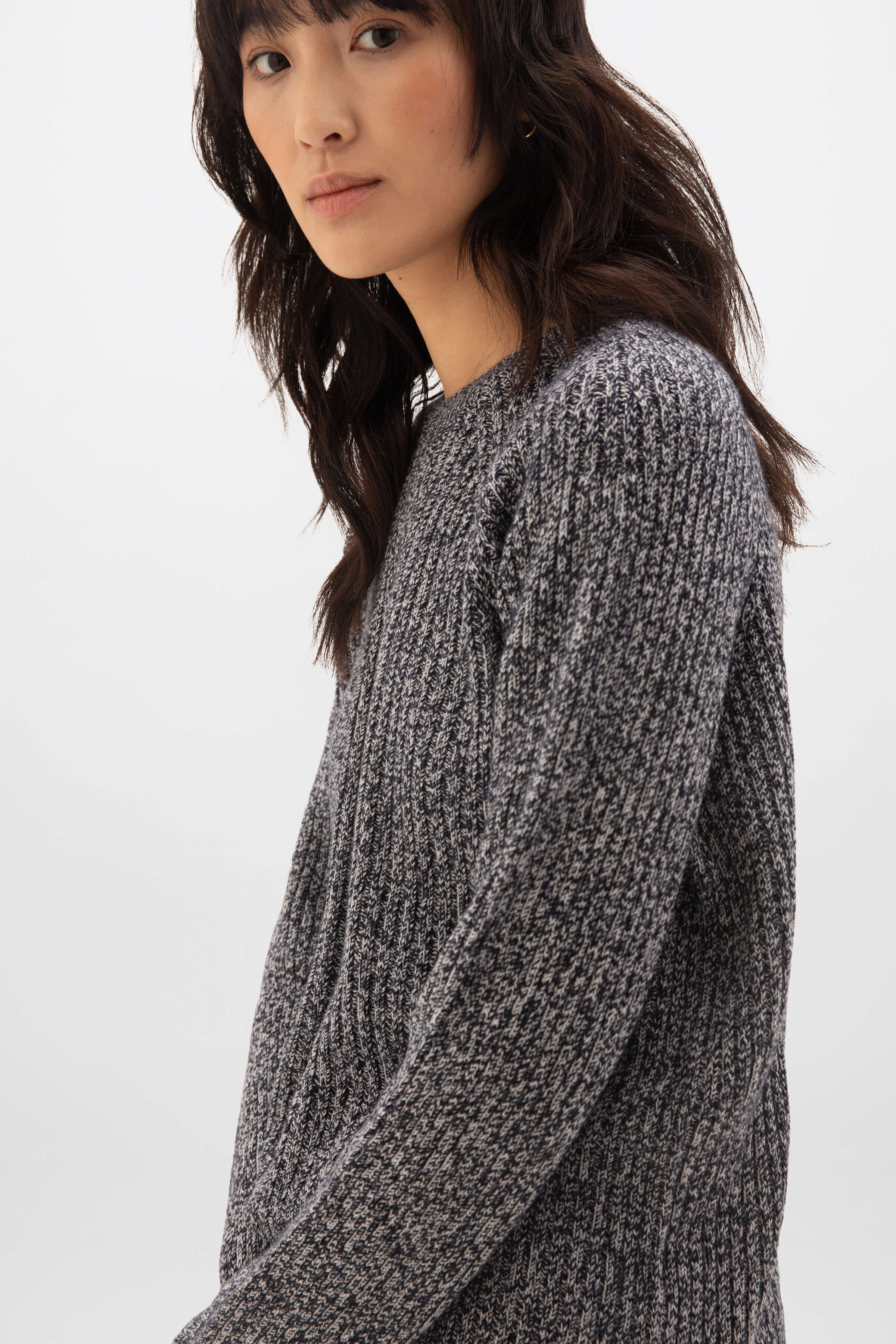 Johnstons of Elgin - Cashmere Dark Navy Marl Jumper