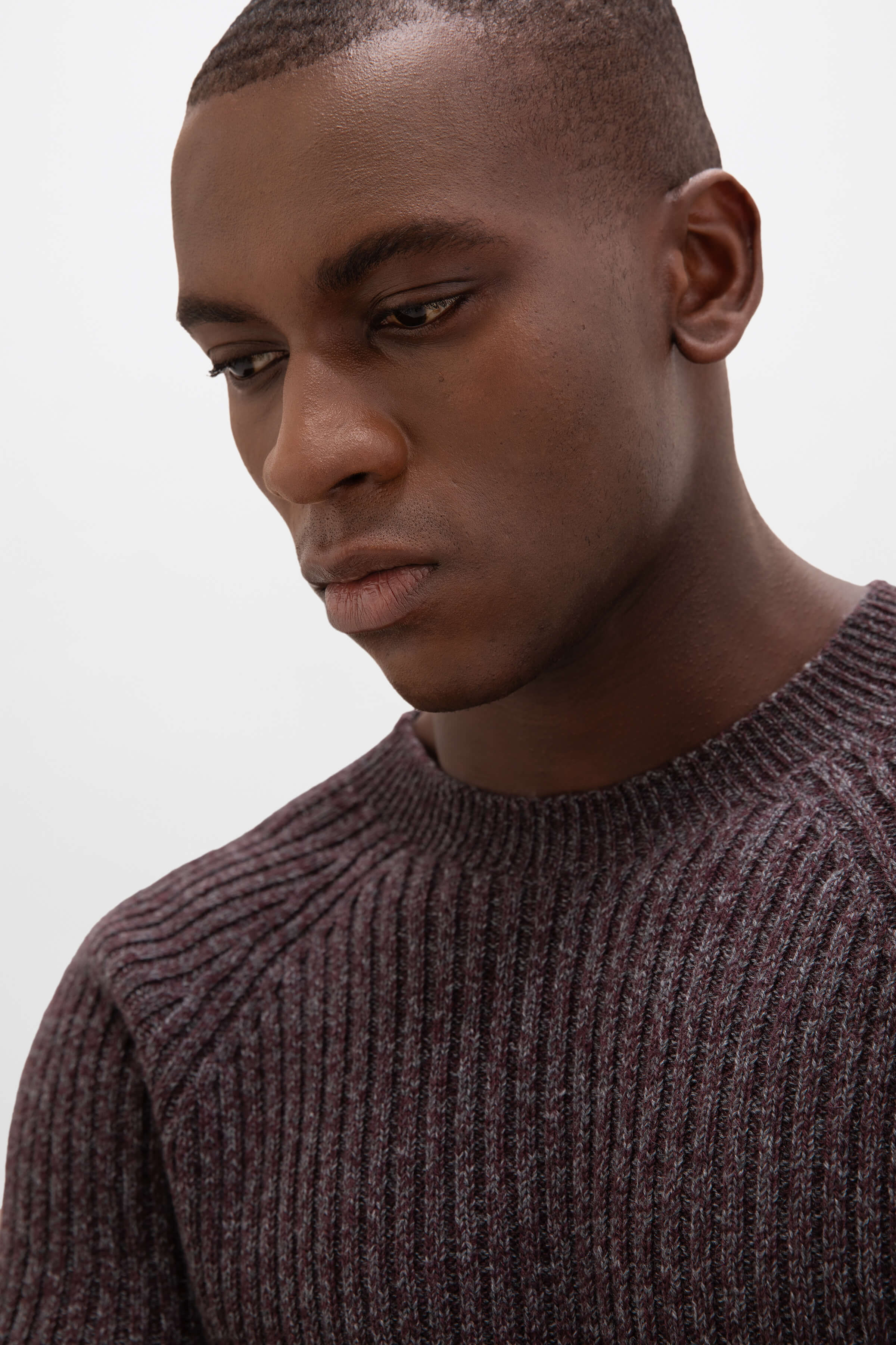 Johnstons of Elgin - Cashmere Dark Red Marl Jumper