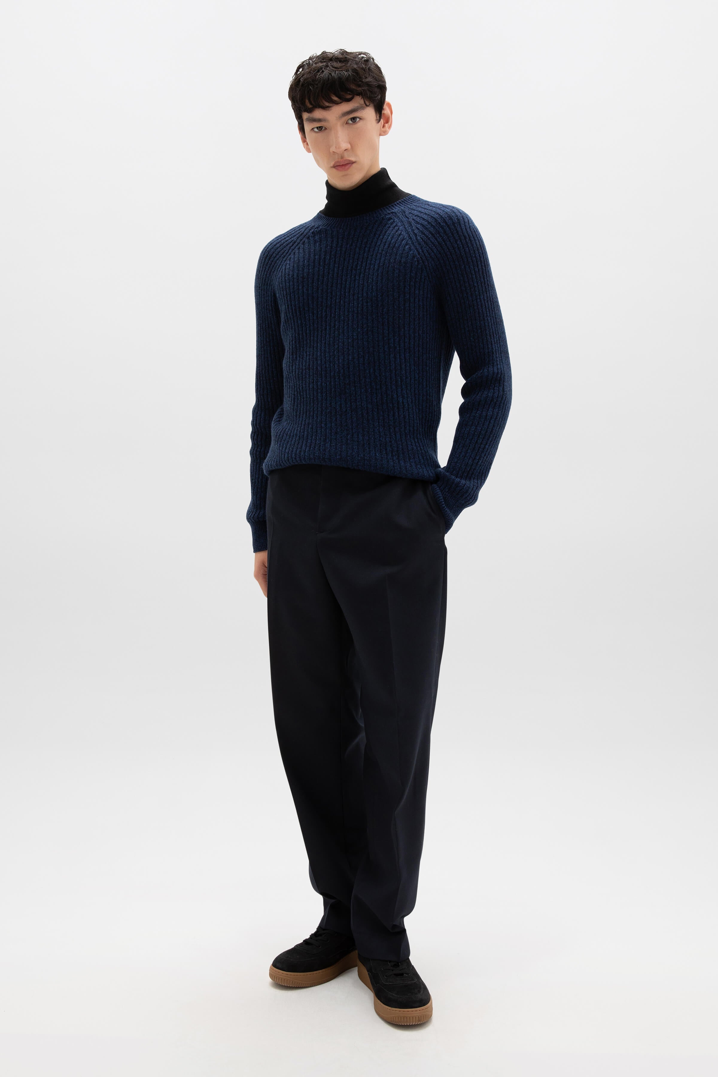Johnstons of Elgin - Cashmere Mid Blue Marl Jumper