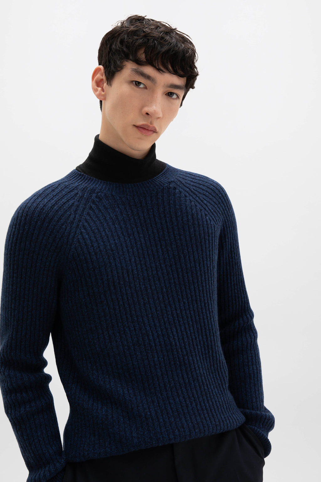 Johnstons of Elgin - Cashmere Mid Blue Marl Jumper