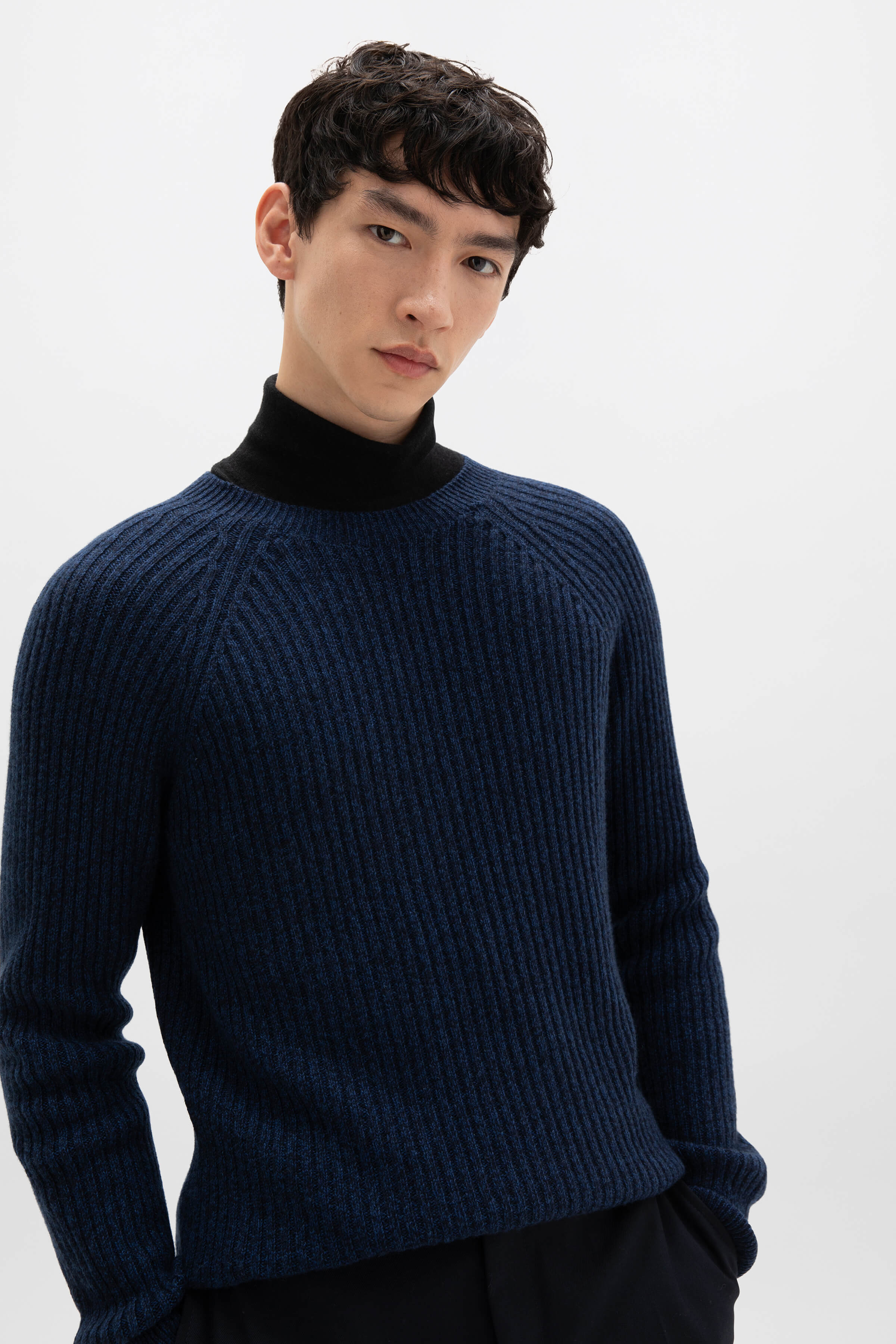 Johnstons of Elgin - Cashmere Mid Blue Marl Jumper