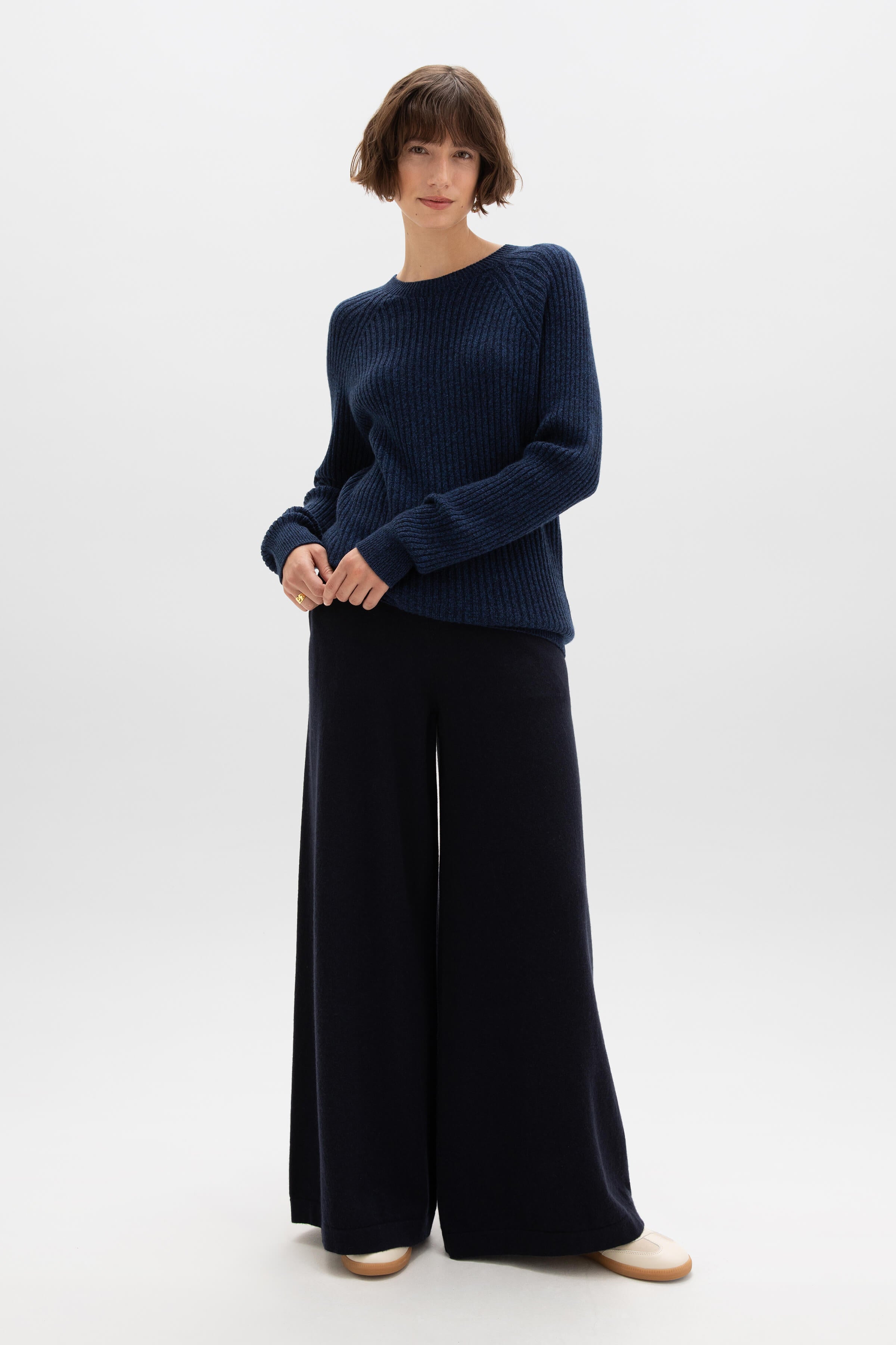 Johnstons of Elgin - Cashmere Mid Blue Marl Jumper
