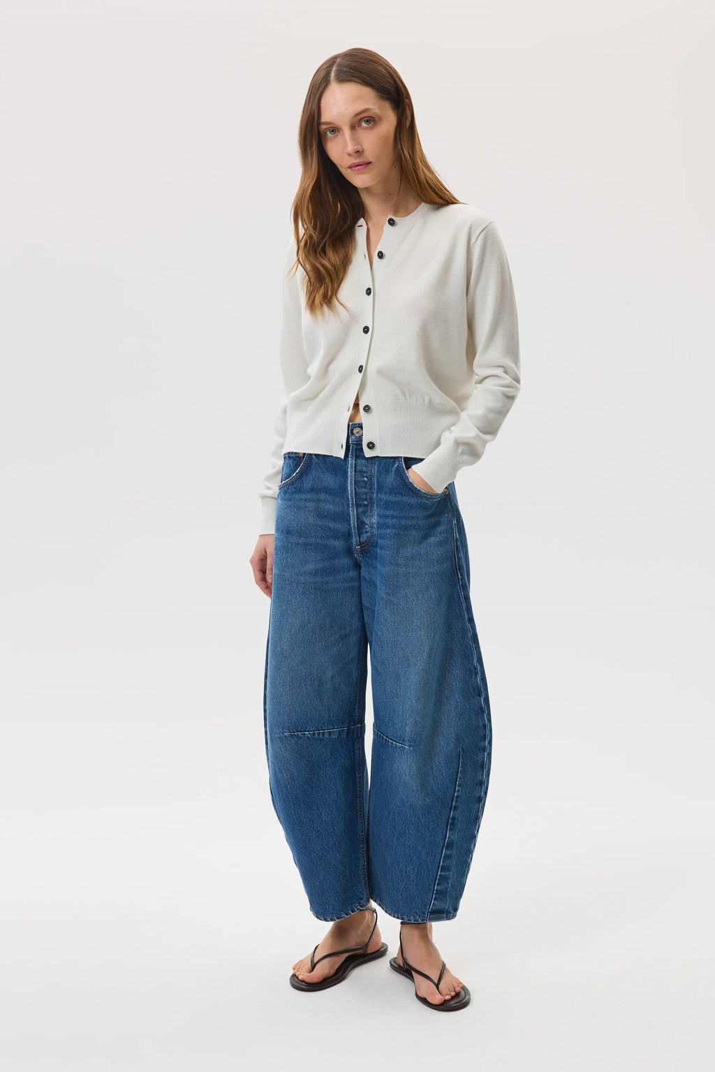 Johnstons of Elgin - White Cashmere Cardigan
