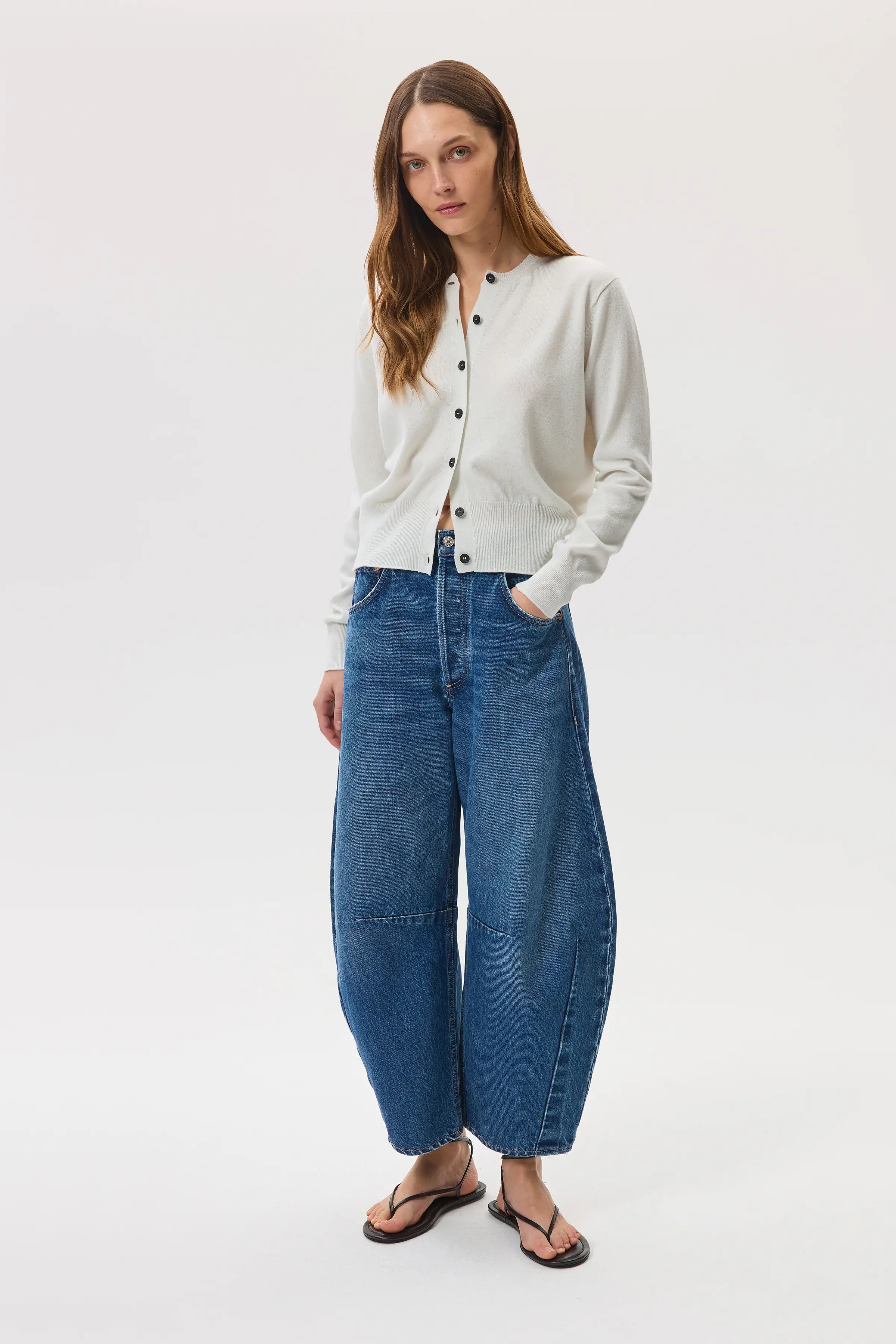 Johnstons of Elgin - White Cashmere Cardigan
