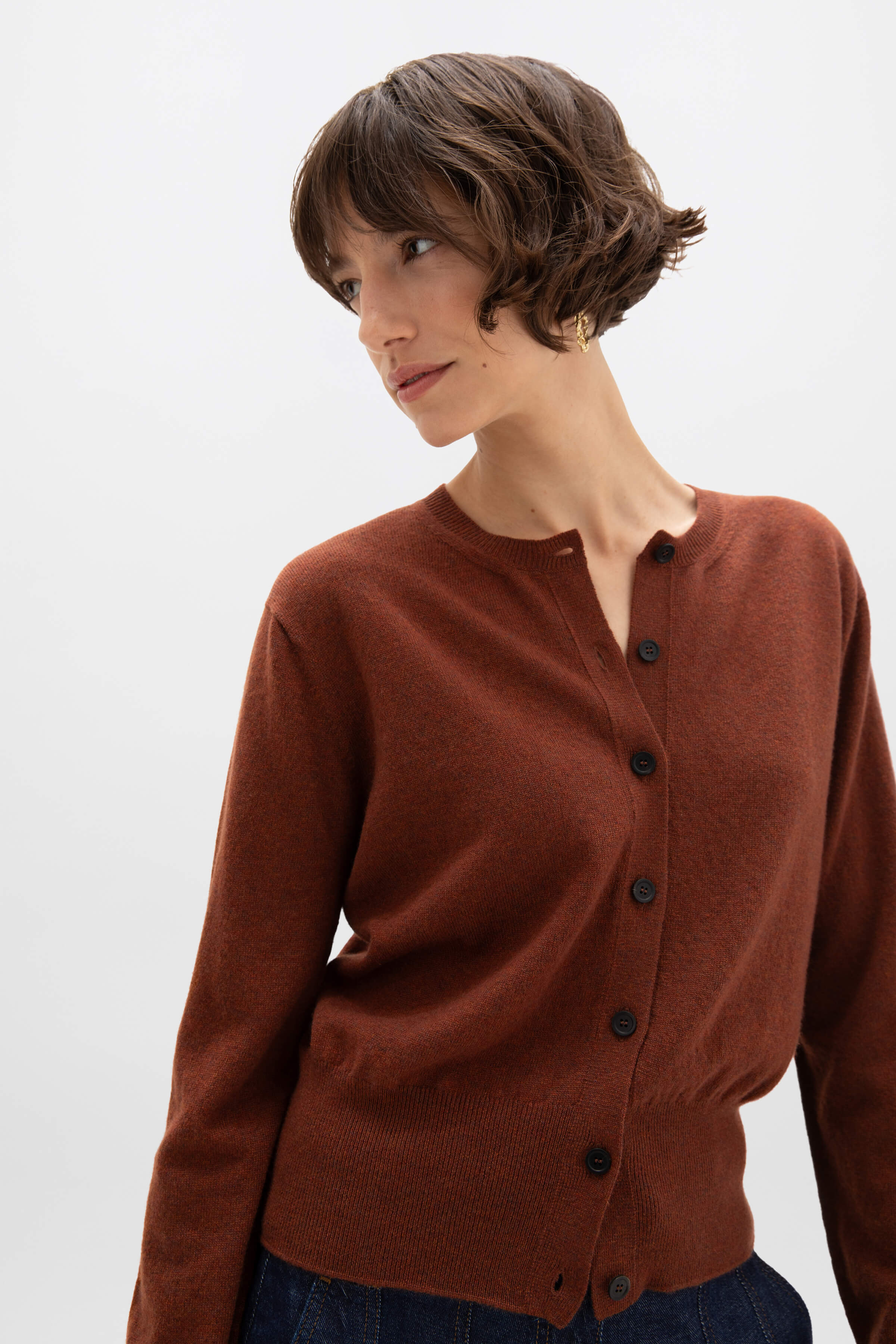 Johnstons of Elgin - Red Cashmere Cardigan