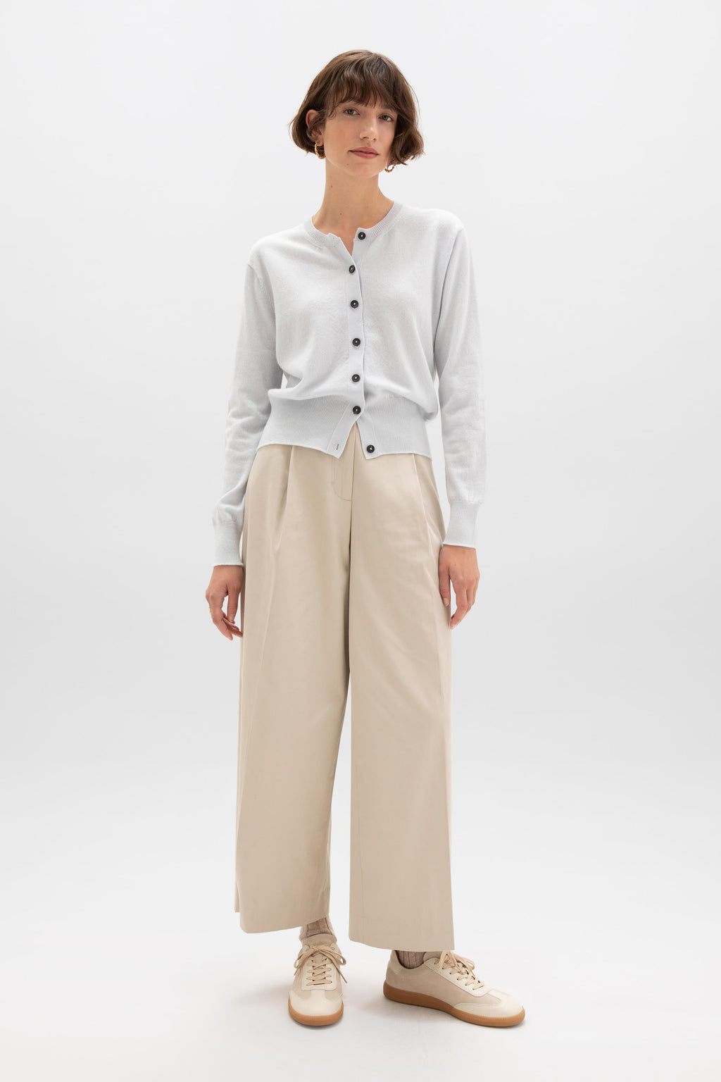 Johnstons of Elgin - Light Blue Cashmere Cardigan