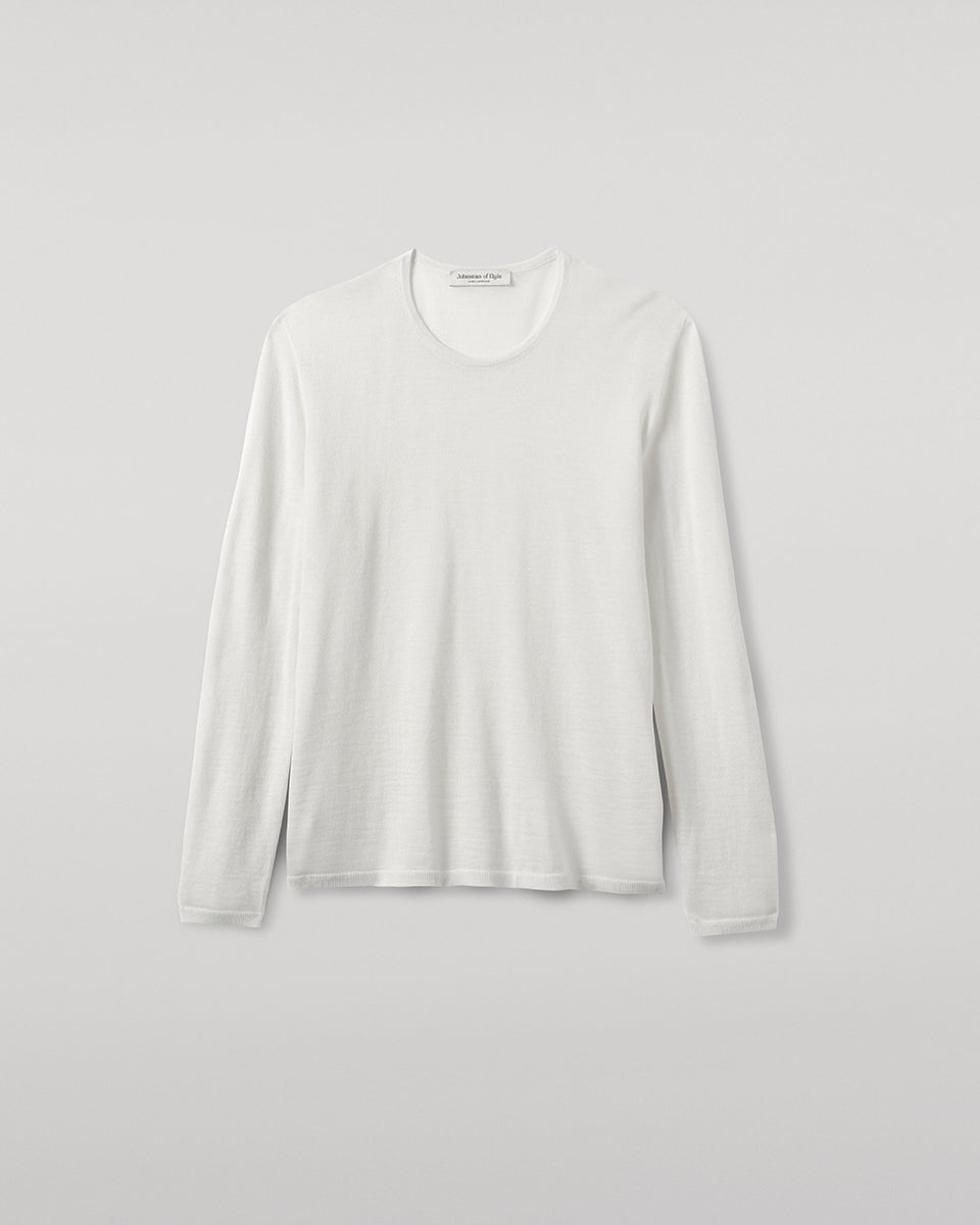 Johnstons of Elgin - Superfine Cashmere White Jumper