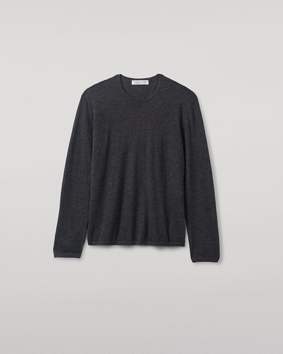 Johnstons of Elgin - Superfine Cashmere Dark Grey Jumper