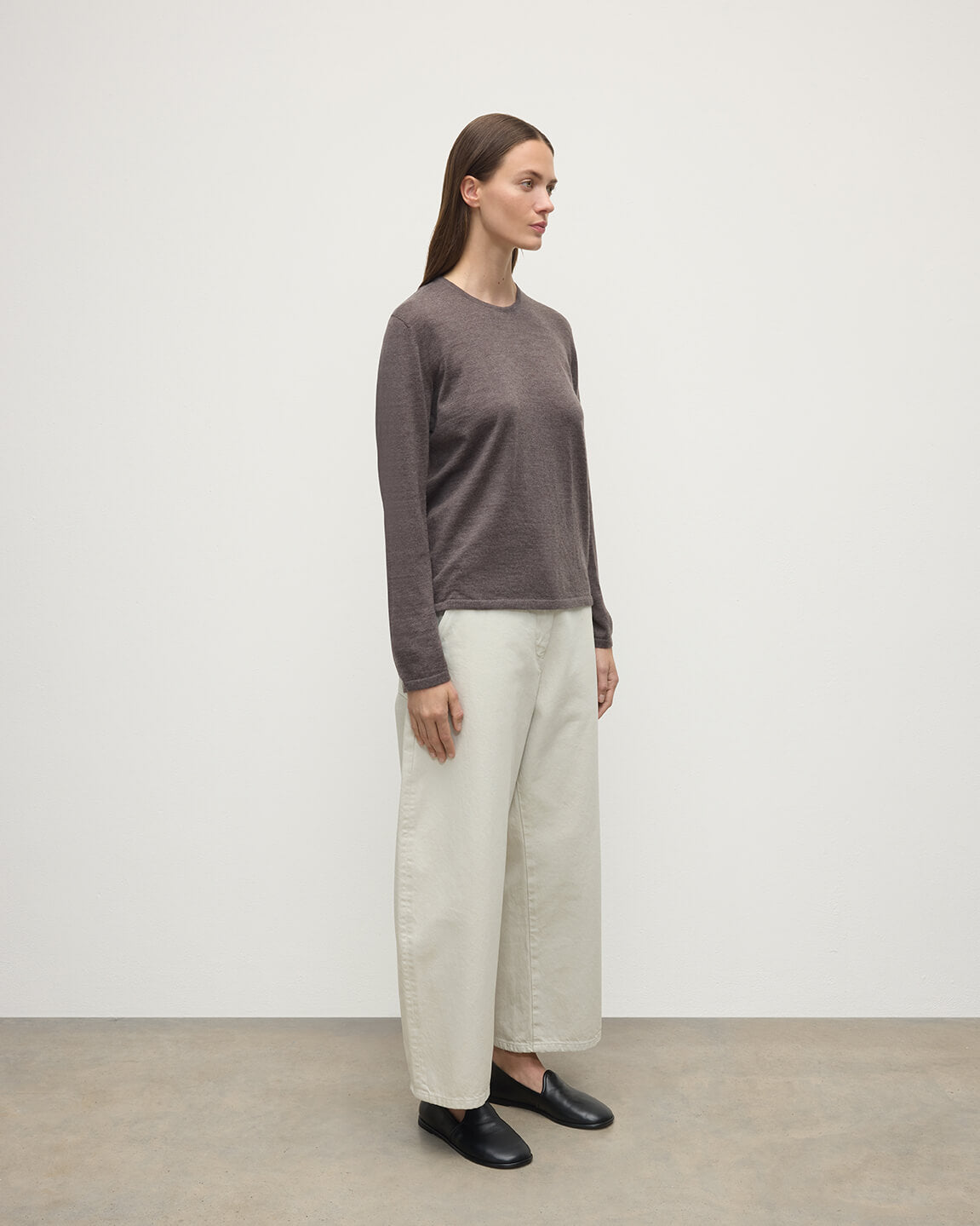 Johnstons of Elgin - Superfine Cashmere Brown Jumper