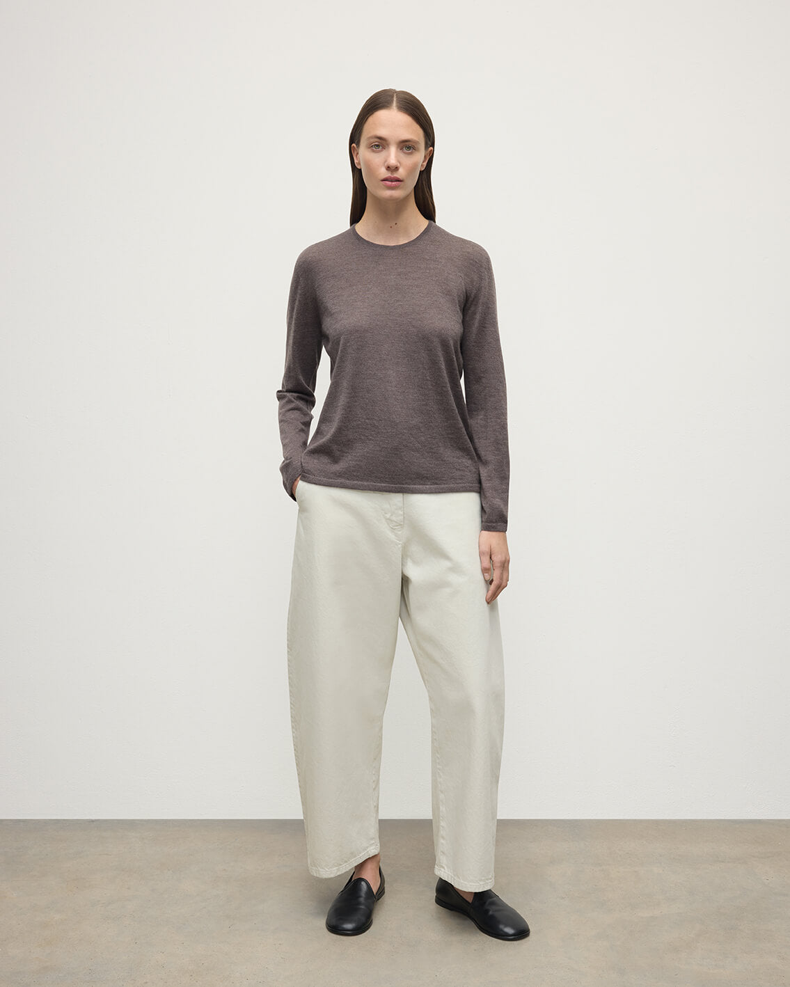 Johnstons of Elgin - Superfine Cashmere Brown Jumper