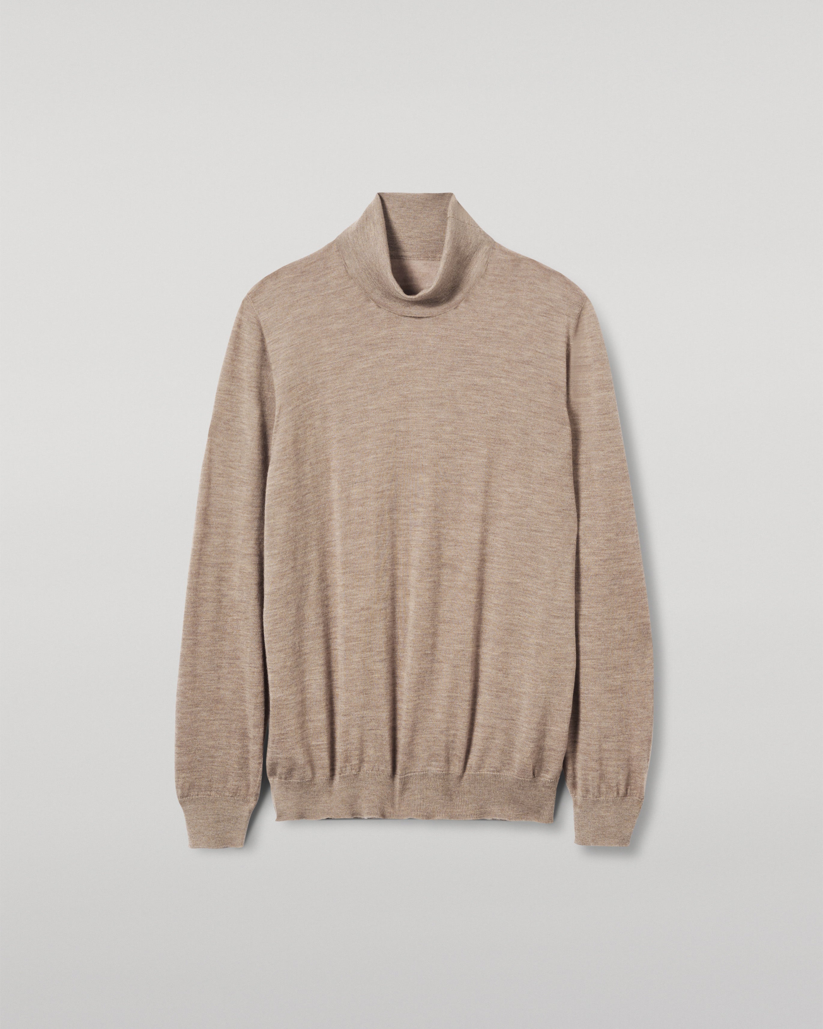 Johnstons of Elgin - Fin Brown Cashmere Roll Neck Jumper