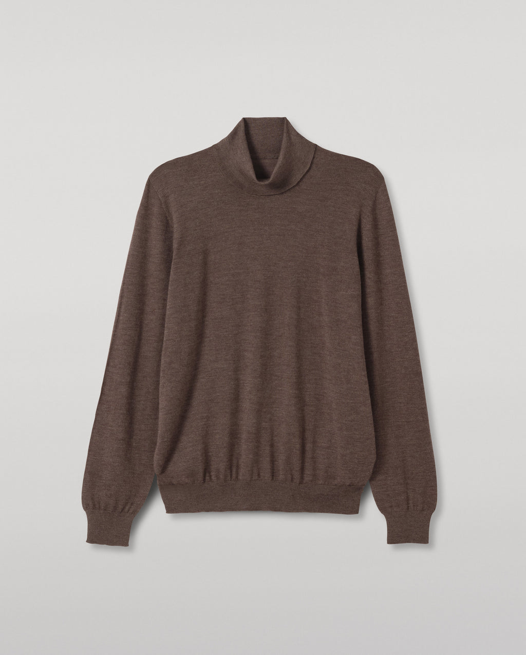 Johnstons of Elgin - Fin Brown Cashmere Roll Neck Jumper